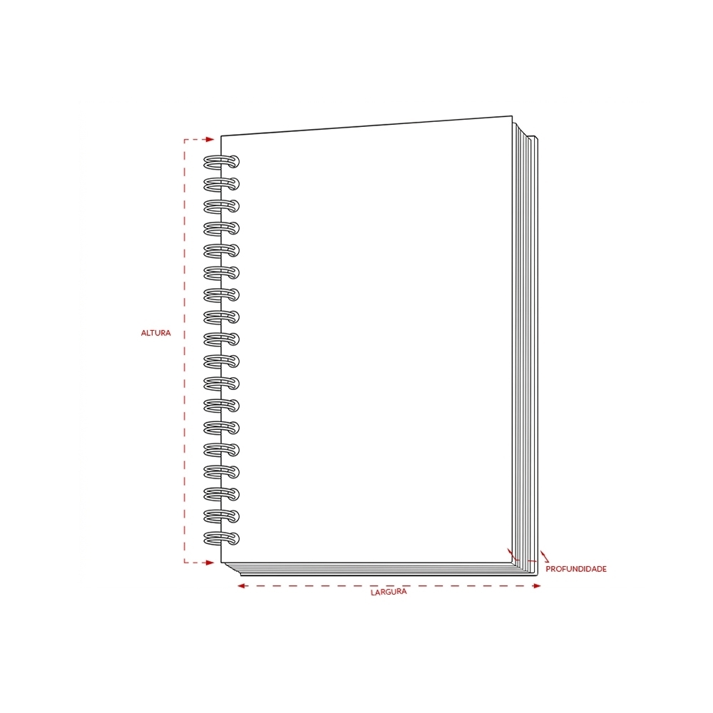 CADERNO HOLOGRÁFICO COM PAUTA personalizada — Cadernos — vista posterior