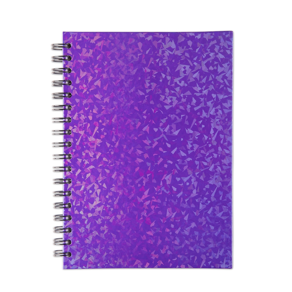 CADERNO HOLOGRÁFICO COM PAUTA personalizada — Cadernos — vista frontal