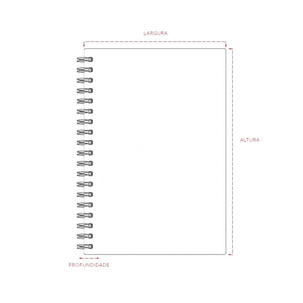 CADERNO HOLOGRÁFICO COM PAUTA personalizada — Cadernos — vista posterior