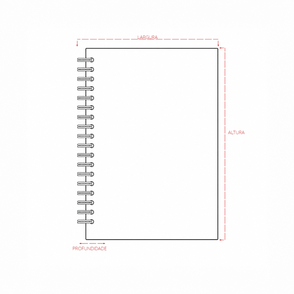 CADERNO LAMINADO COM PAUTA personalizada — Cadernos — vista posterior