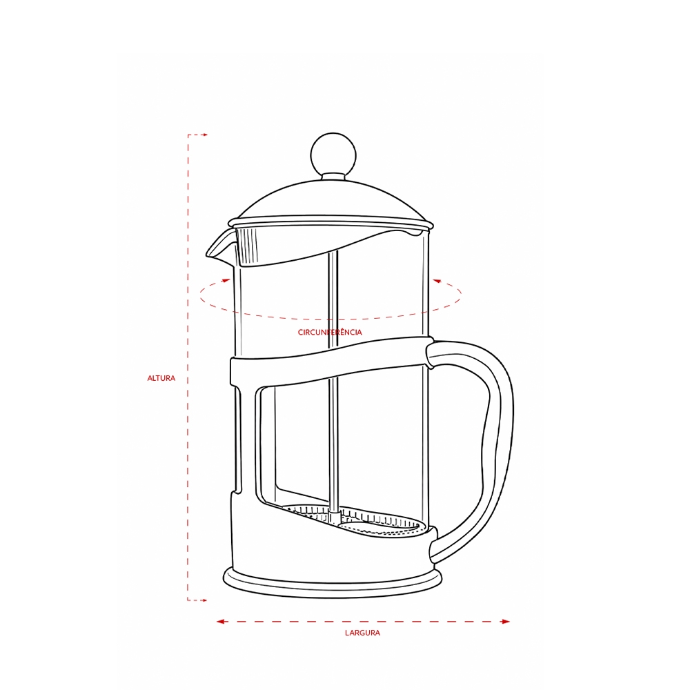 CAFETEIRA PRENSA FRANCESA 1L personalizada — Casa e cozinha — vista posterior