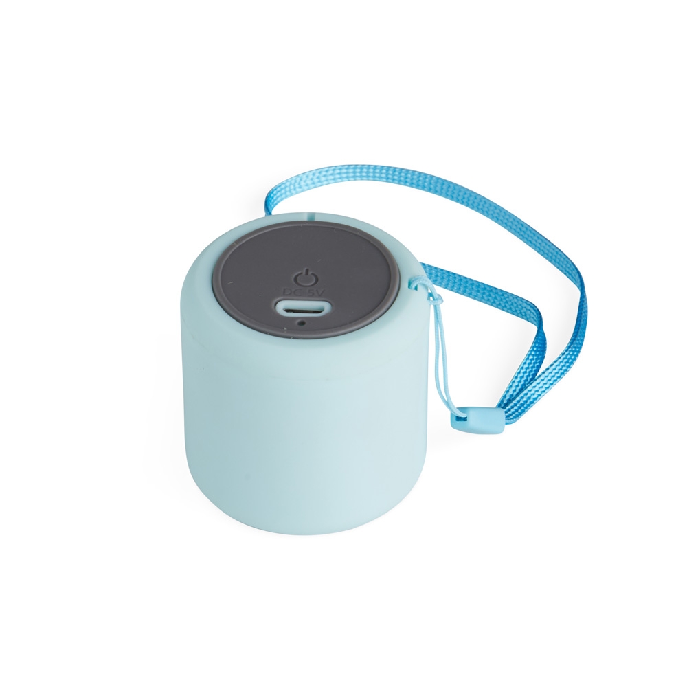 CAIXA DE SOM BLUETOOTH TWS personalizada — Tech — vista lateral