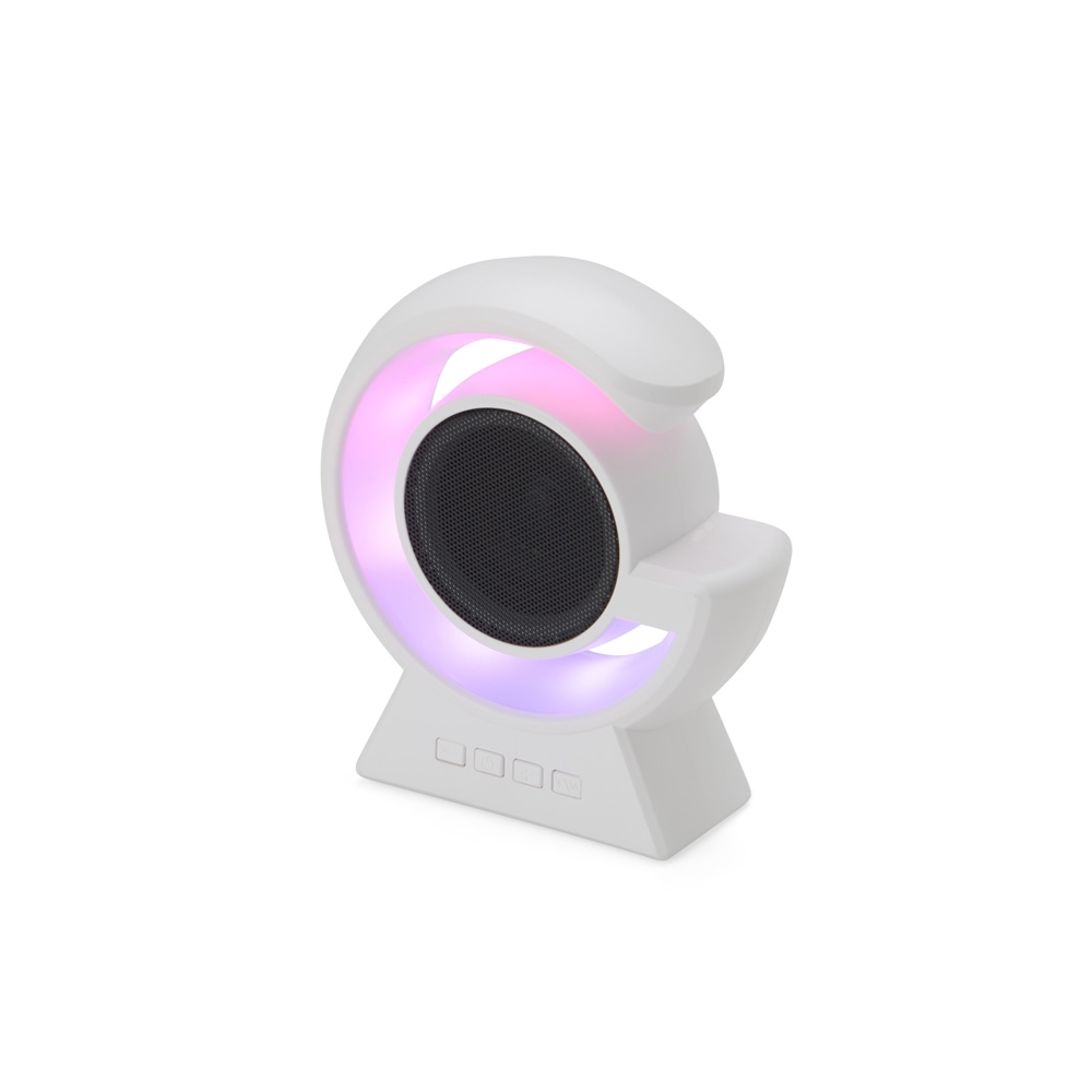 CAIXA DE SOM COM LUMINÁRIA personalizada — Tech — detalhe de personalização