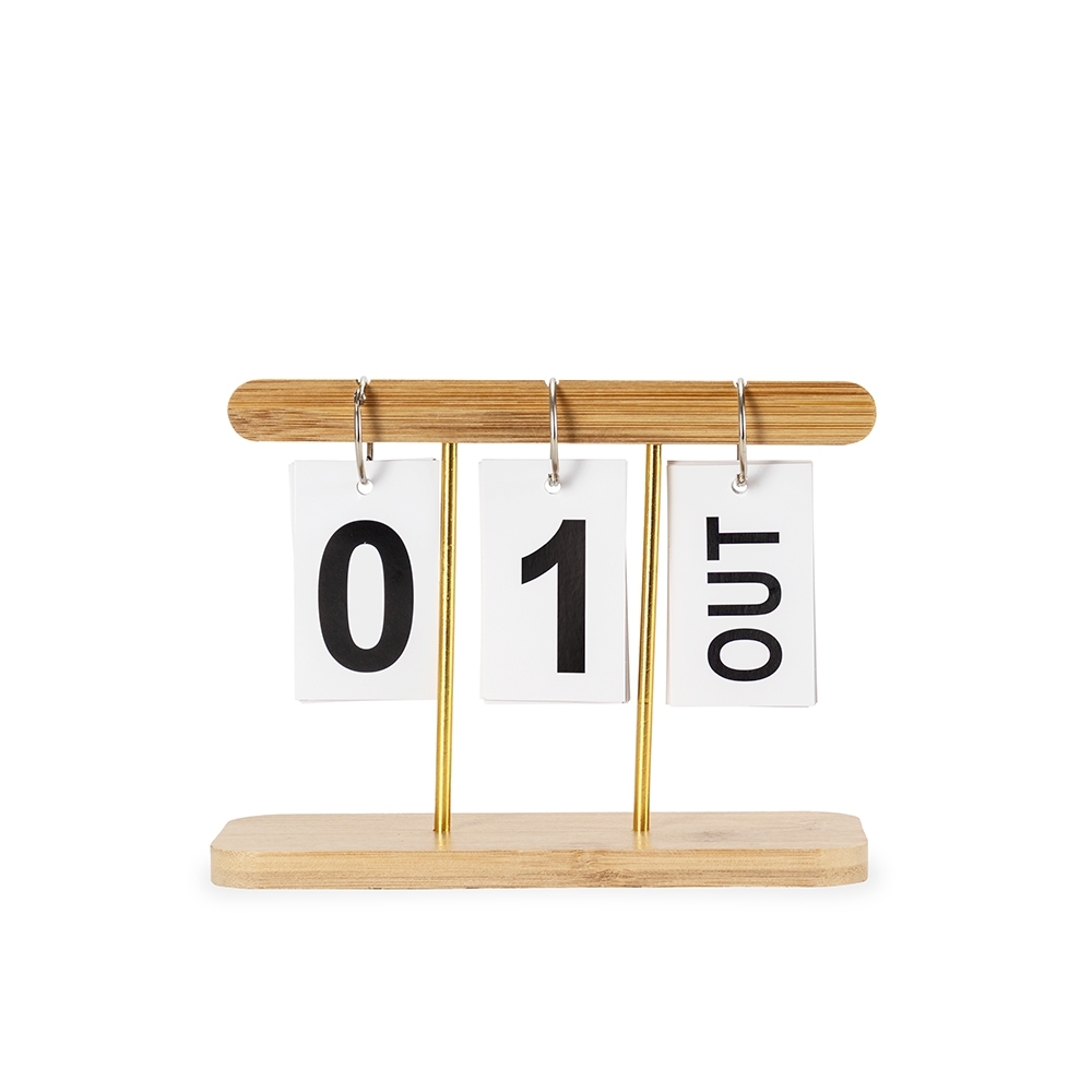 CALENDÁRIO PERMANENTE BAMBU personalizada — Cadernetas — vista frontal
