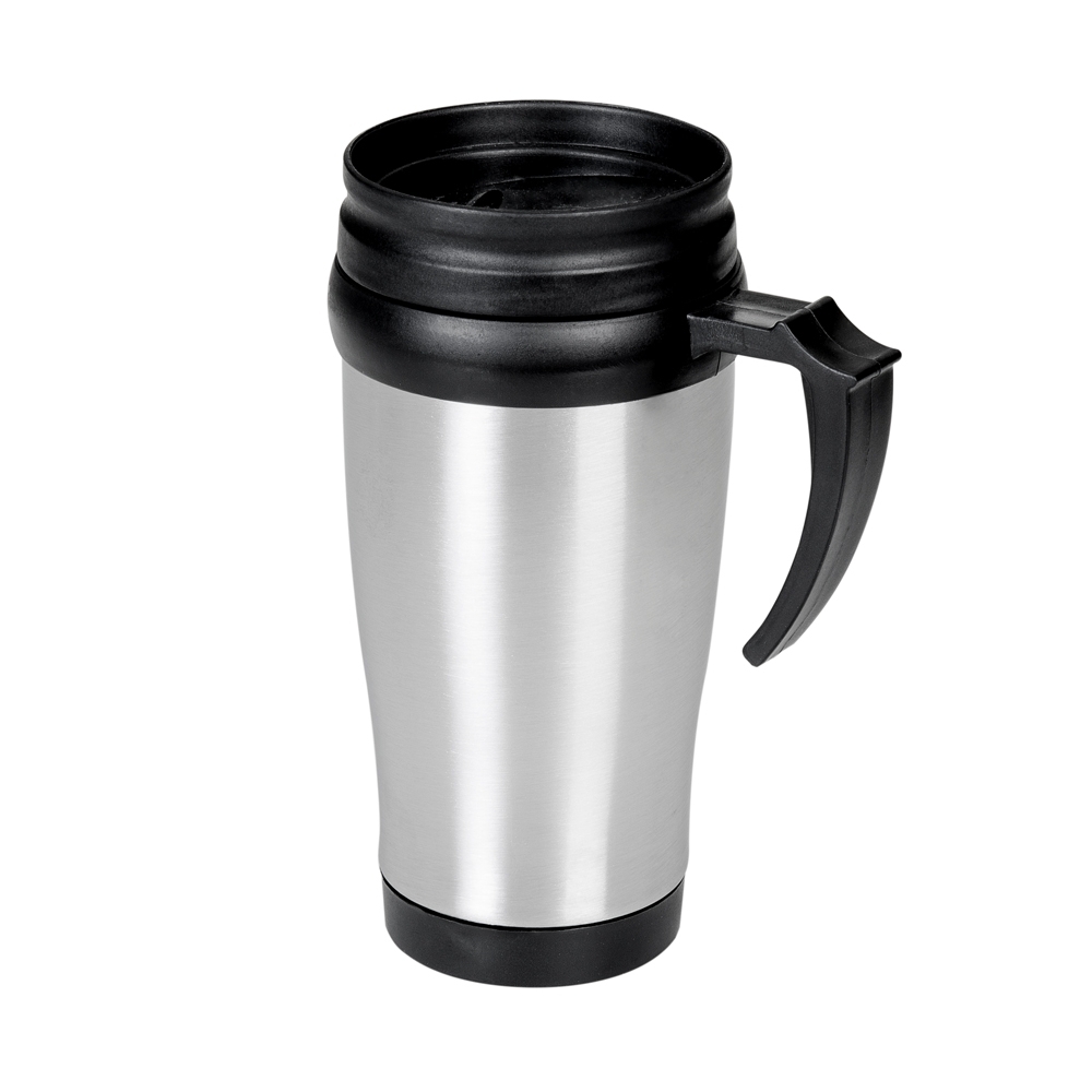 CANECA 400ML C/ TAMPA personalizada — Outros — vista frontal