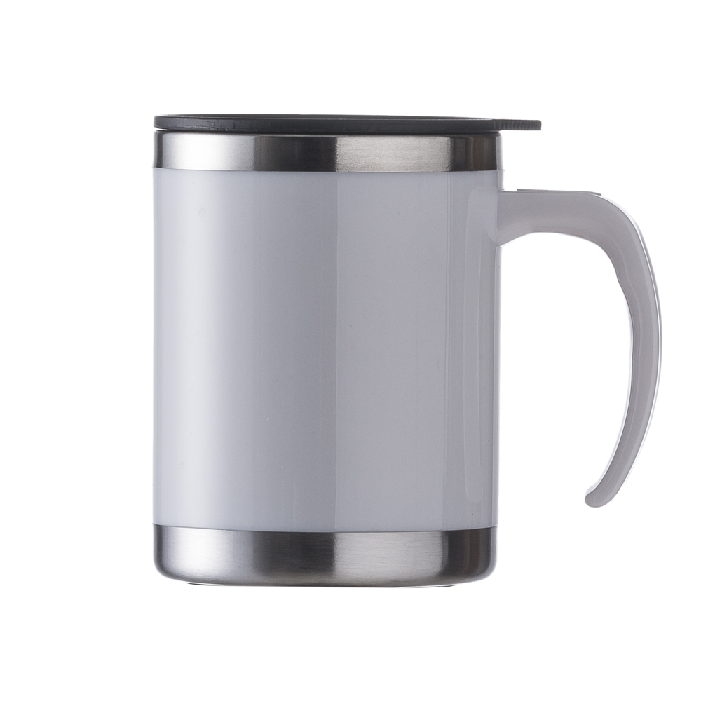 CANECA ACRÍLICA 400 ML COM TAMPA personalizada — Canecas — vista lateral