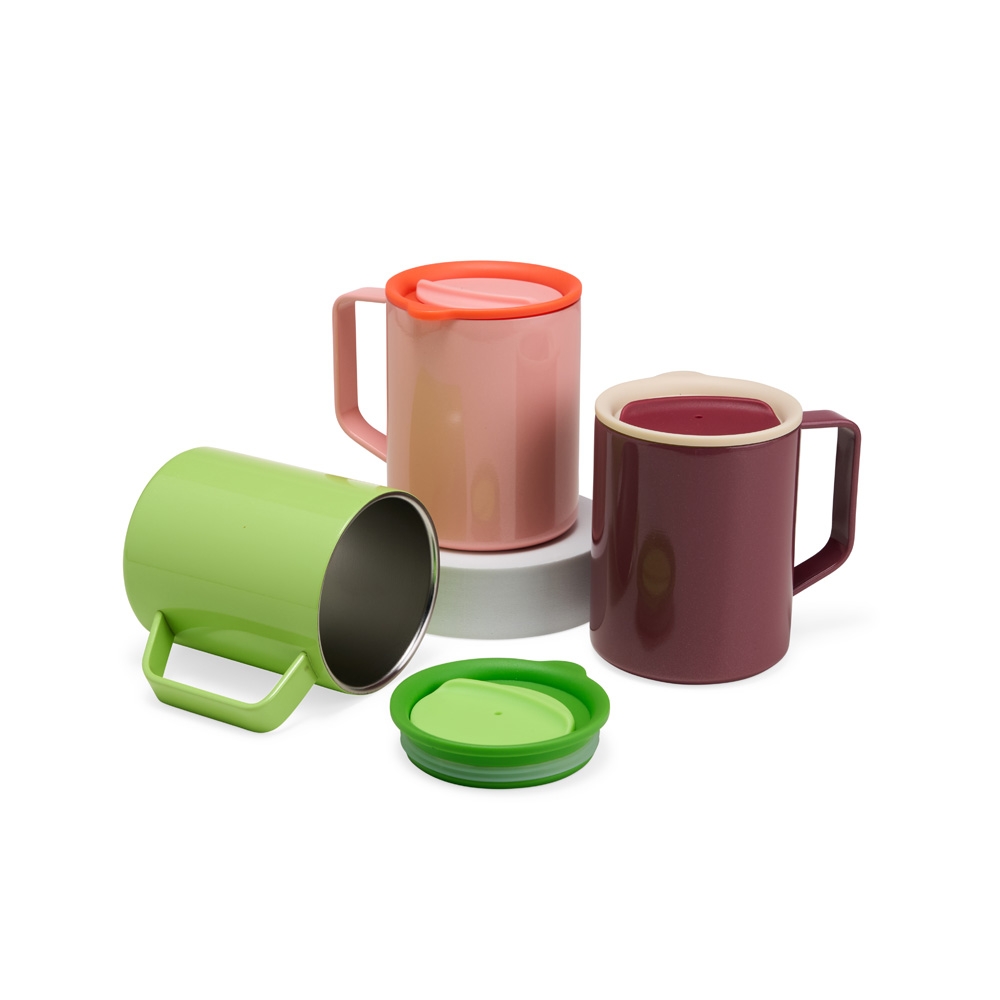 CANECA INOX PAREDE DUPLA 270M personalizada — Canecas — vista lateral