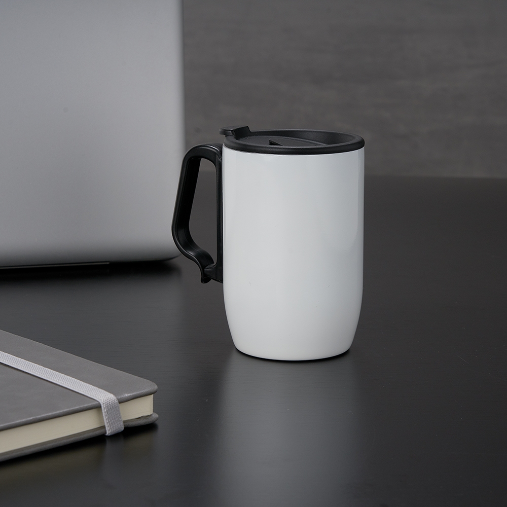 CANECA INOX PAREDE DUPLA 350ML personalizada — Canecas — detalhe de personalização