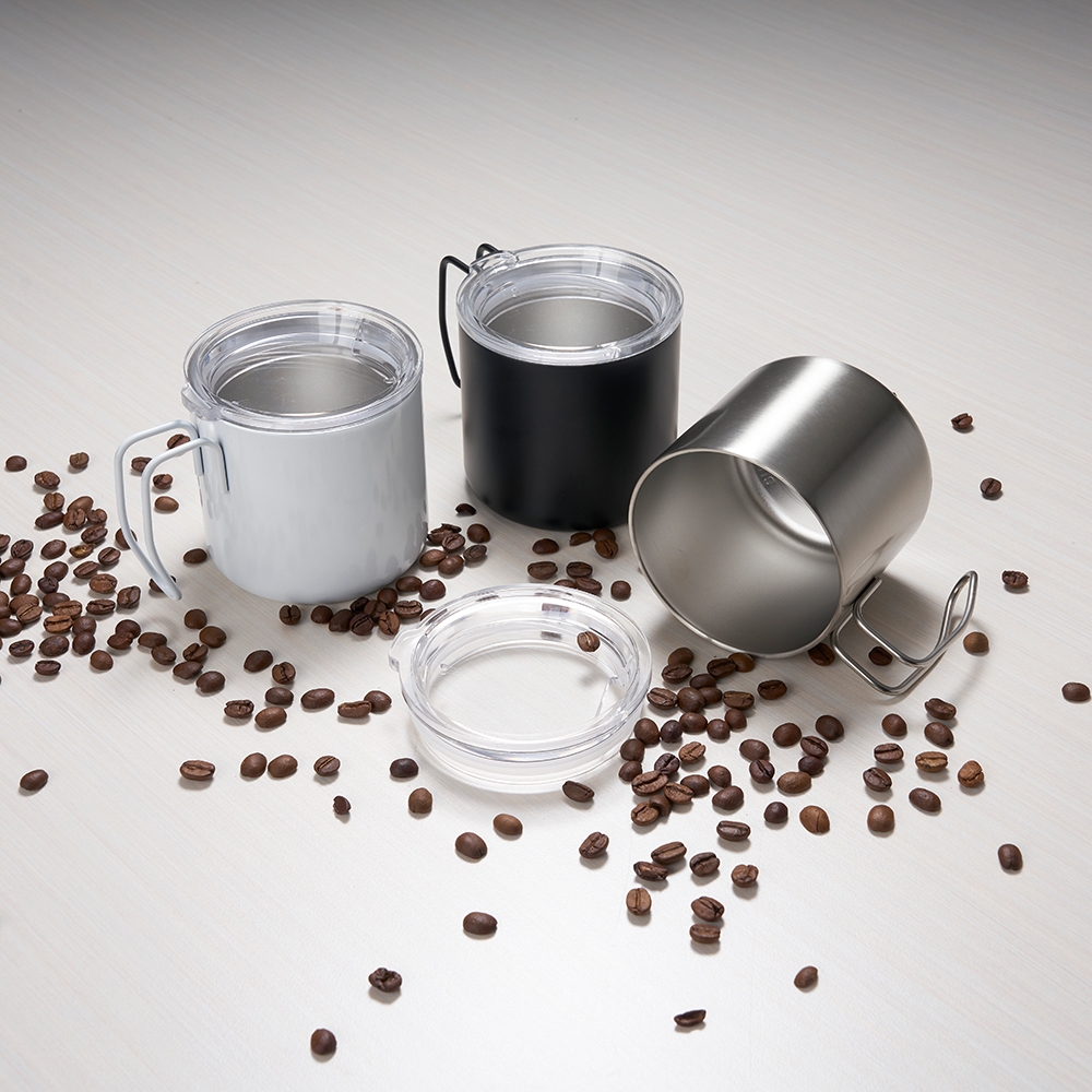 CANECA INOX PAREDE DUPLA 350ML personalizada — Garrafa — vista lateral