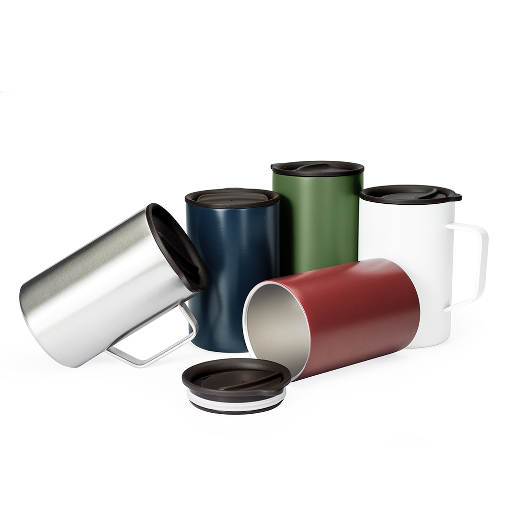 CANECA INOX PAREDE DUPLA 350ML personalizada — Canecas — vista lateral
