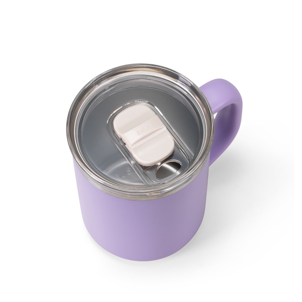 CANECA PAREDE DUPLA 450ML personalizada — Garrafa — detalhe de costura e acabamento