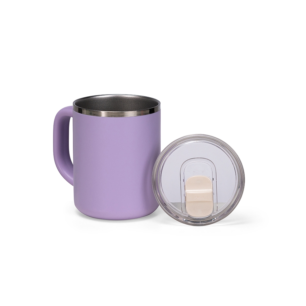 CANECA PAREDE DUPLA 450ML personalizada — Garrafa — aplicação em uso