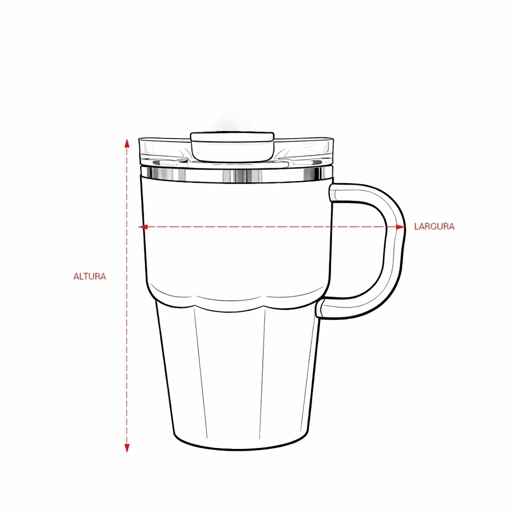 CANECA PAREDE DUPLA 550ML personalizada — Canecas — aplicação em uso