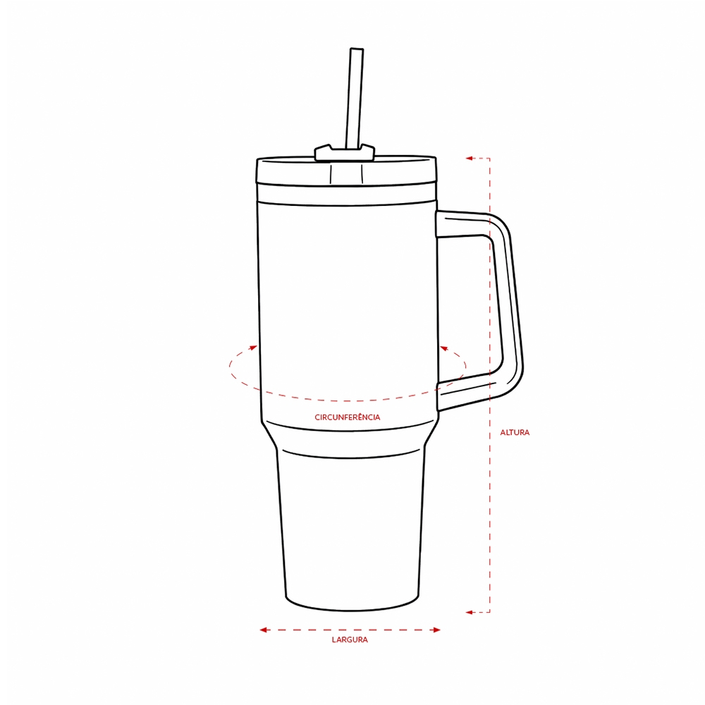 CANECA TÉRMICA 1,2L personalizada — Garrafa — detalhe de personalização