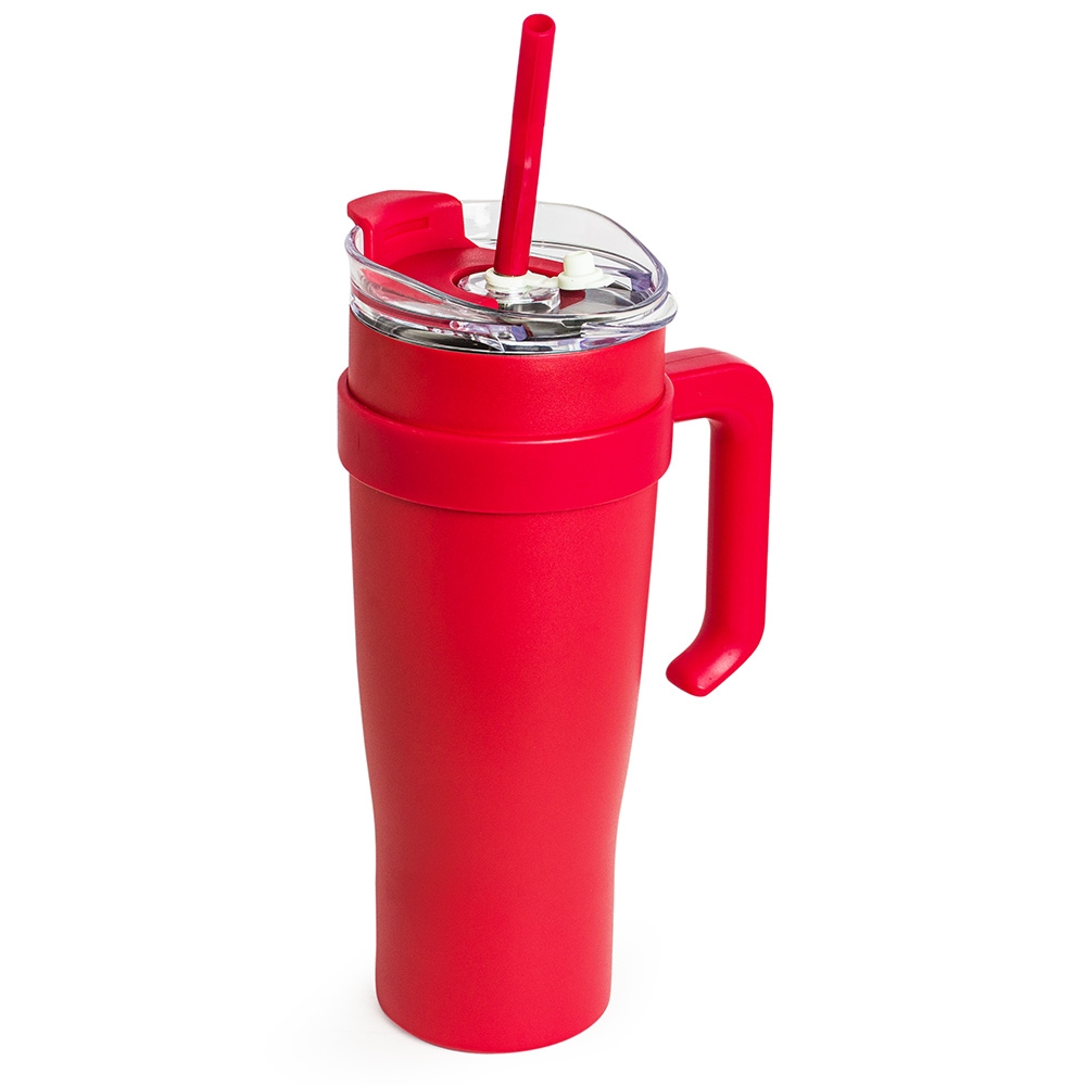 CANECA TÉRMICA 1,2L personalizada — Garrafa — detalhe de costura e acabamento