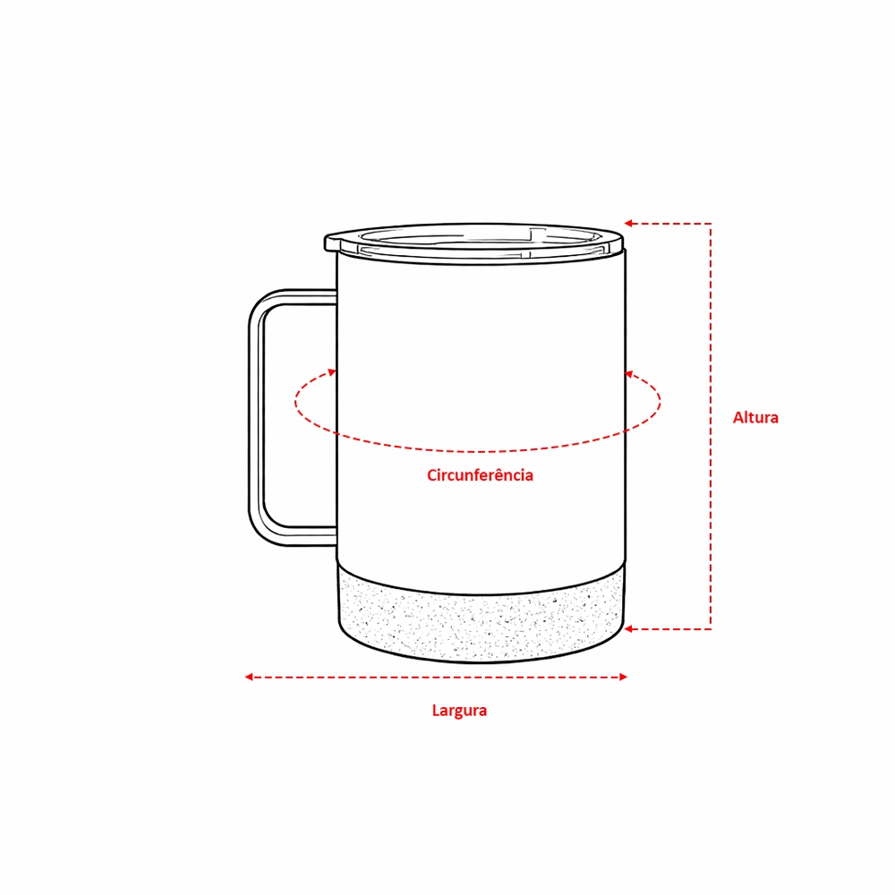 CANECA TÉRMICA 330ML personalizada — Canecas — vista posterior