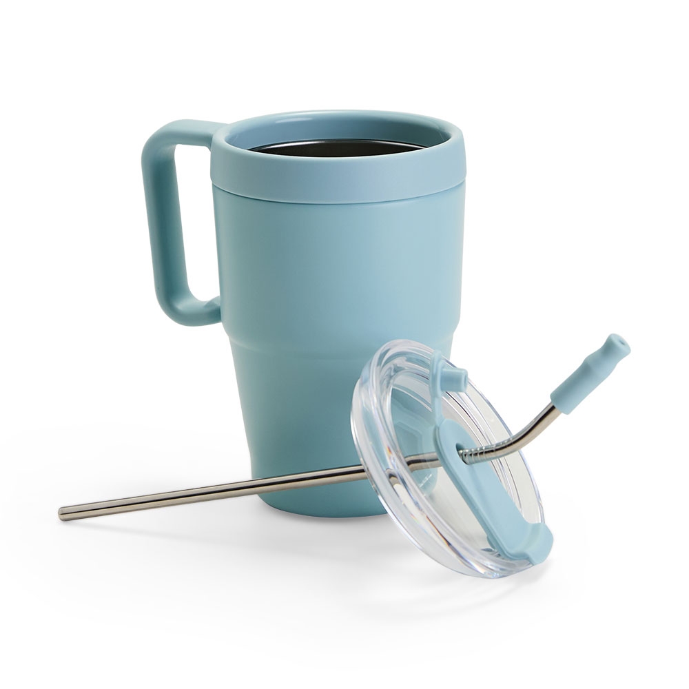 CANECA TÉRMICA 600ML personalizada — Canecas — detalhe de costura e acabamento