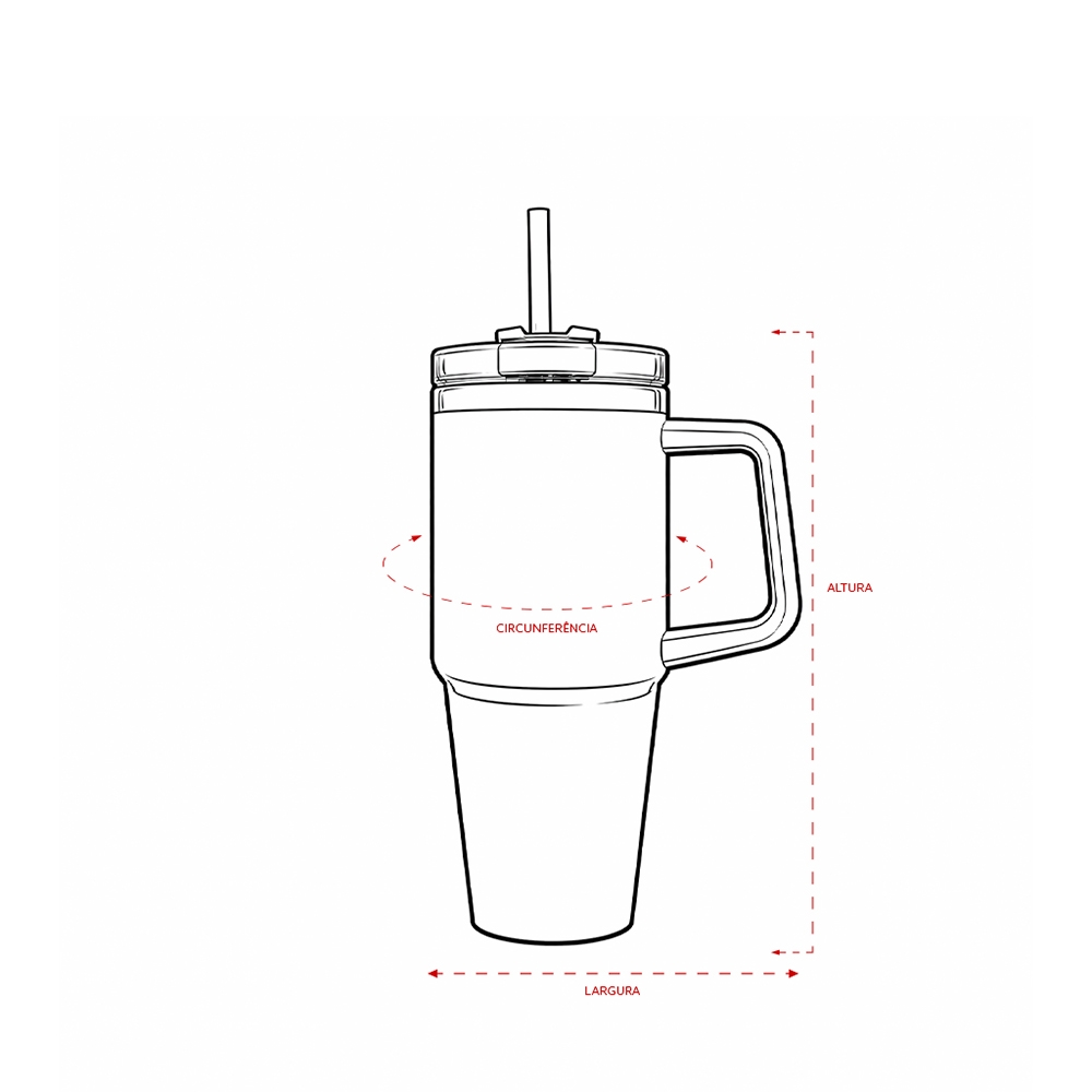 CANECA TÉRMICA 900ML personalizada — Canecas — aplicação em uso