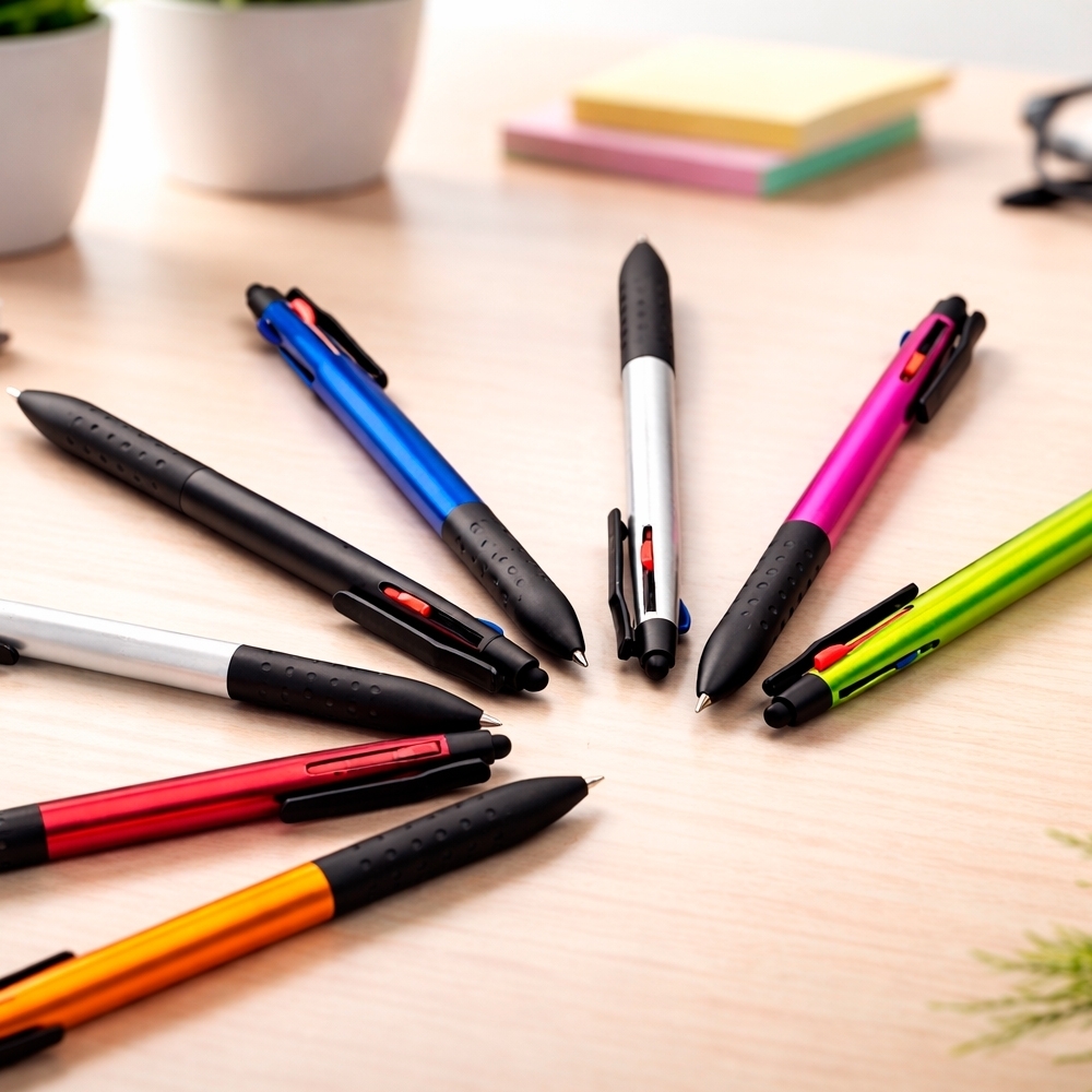 CANETA 3 EM 1 TOUCH personalizada — Canetas — detalhe de costura e acabamento