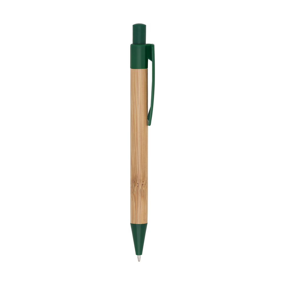 CANETA BAMBU C DETALHES PLASTICOS personalizada — Canetas — vista posterior