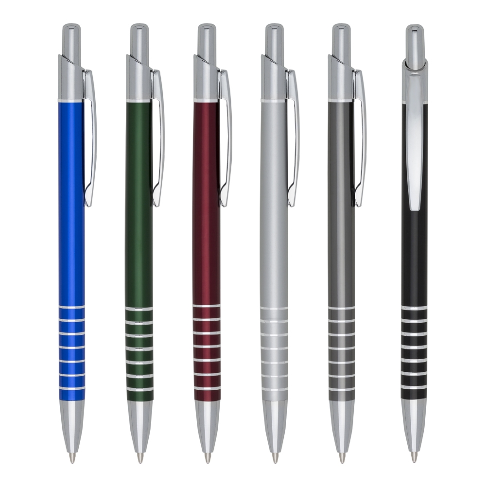 CANETA METAL C/ 7 ANEIS personalizada — Canetas — vista lateral