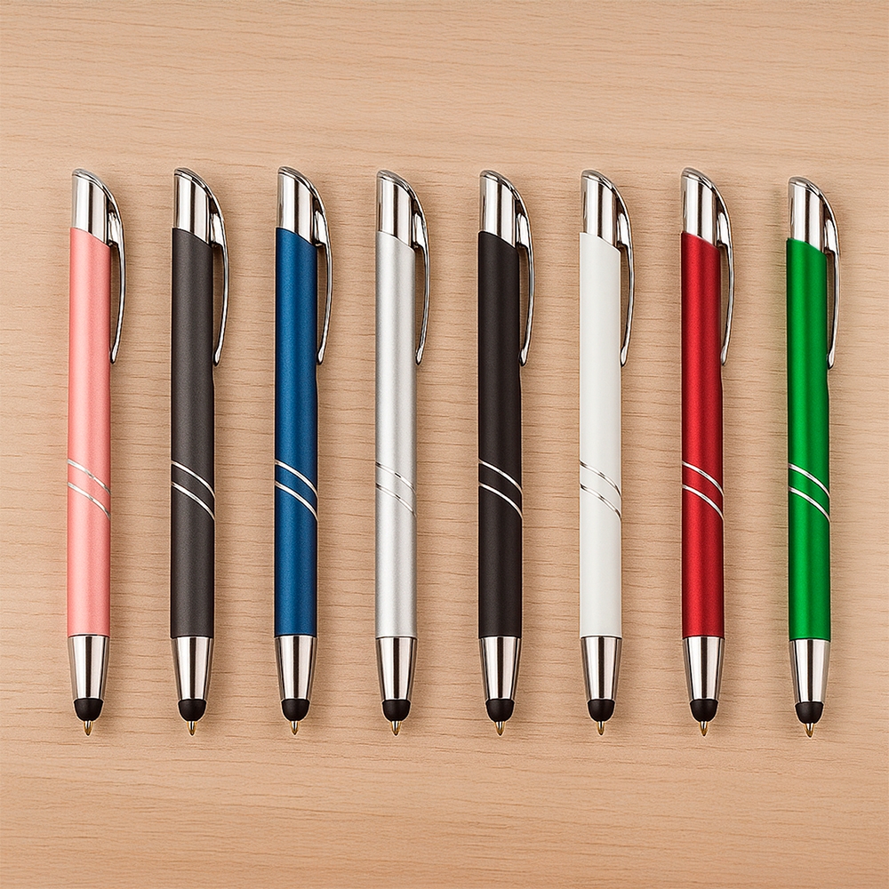 CANETA METAL TOUCH personalizada — Canetas — vista lateral