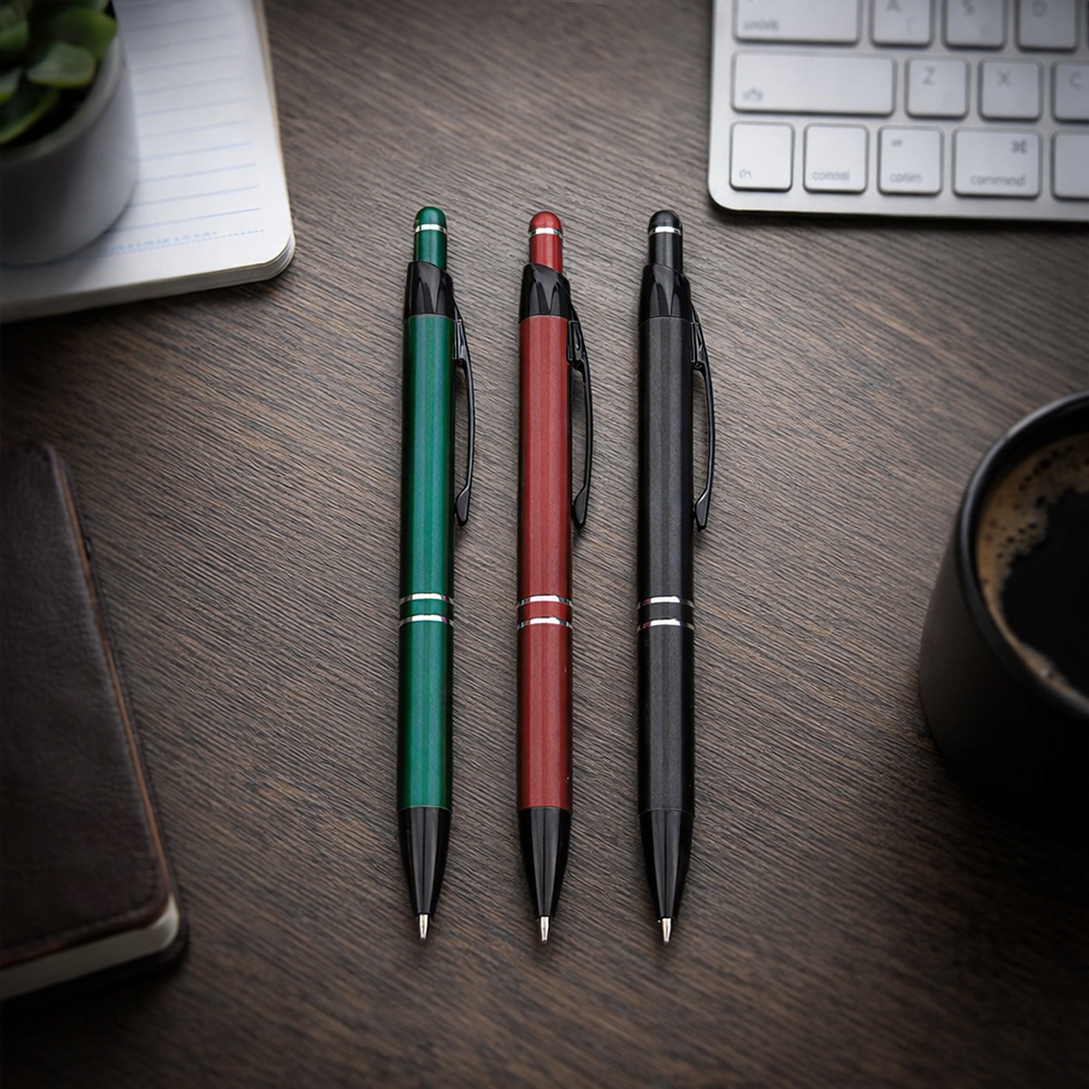CANETA METAL TOUCH personalizada — Canetas — vista lateral