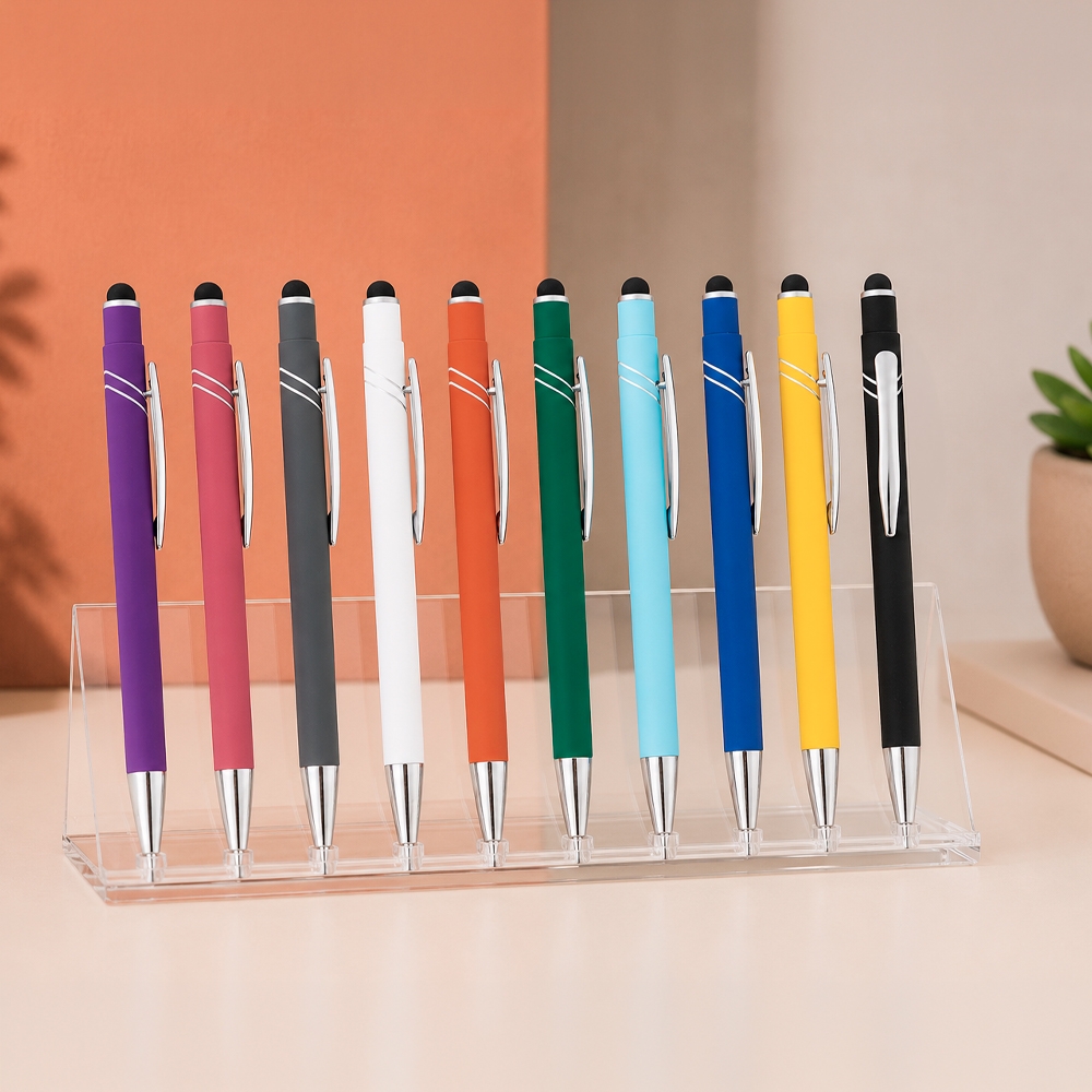 CANETA METAL TOUCH personalizada — Canetas — vista lateral