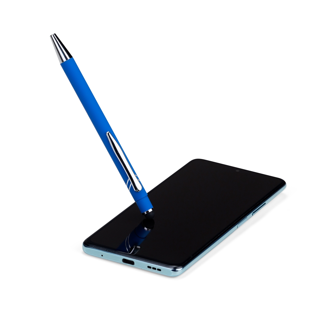 CANETA METAL TOUCH personalizada — Canetas — detalhe de costura e acabamento