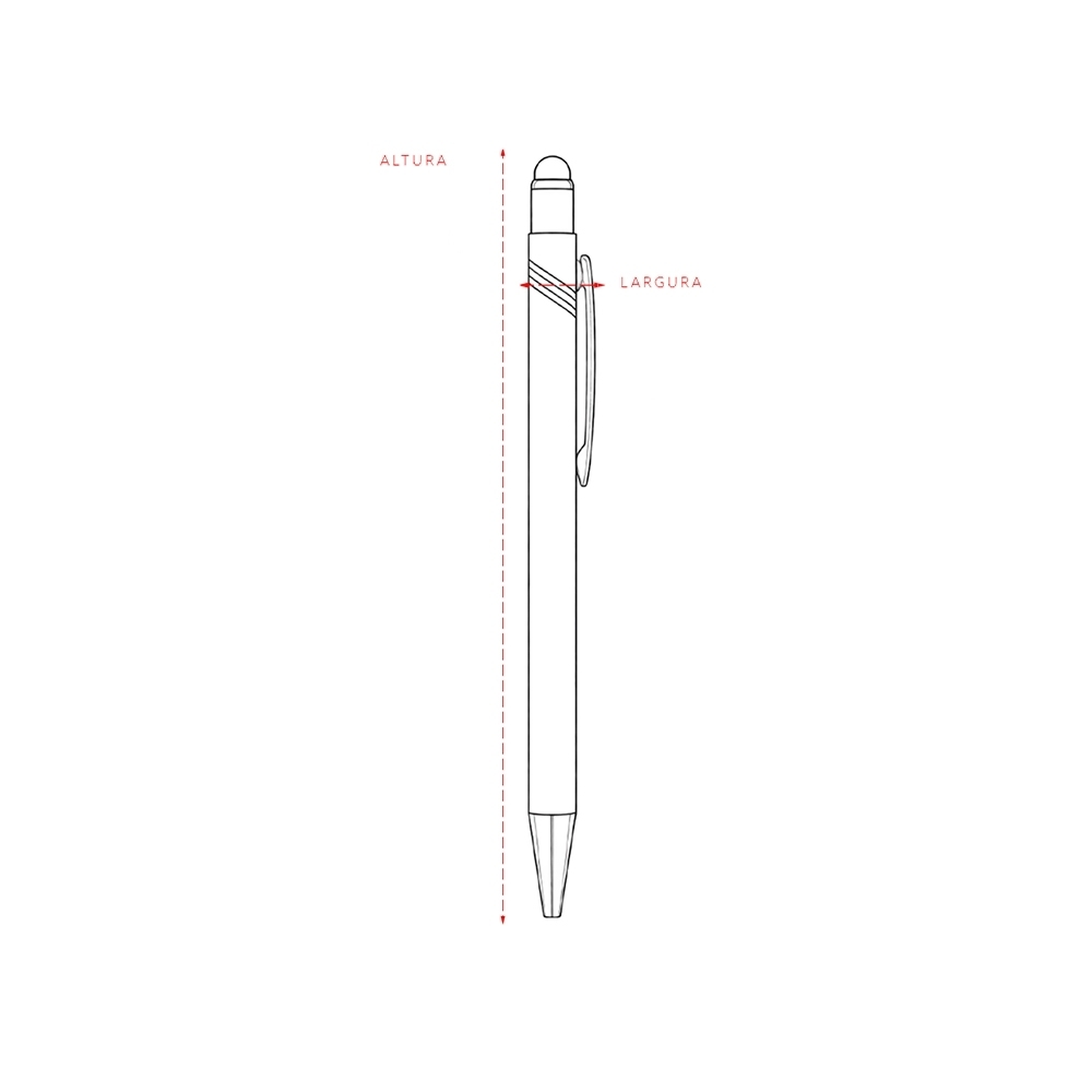 CANETA METAL TOUCH personalizada — Canetas — vista posterior