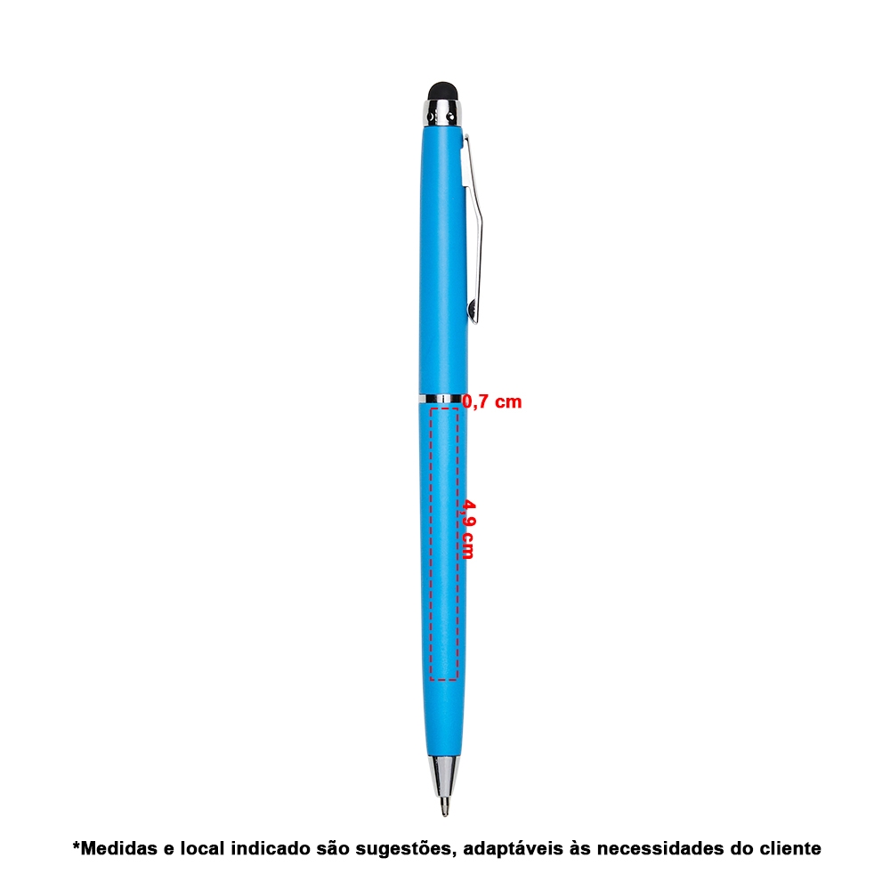 CANETA PLÁSTICA COM TOUCH personalizada — Canetas — interior e compartimentos