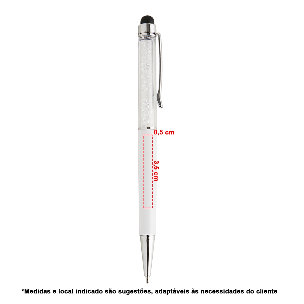 CANETA PLÁSTICA TOUCH personalizada — Canetas — interior e compartimentos