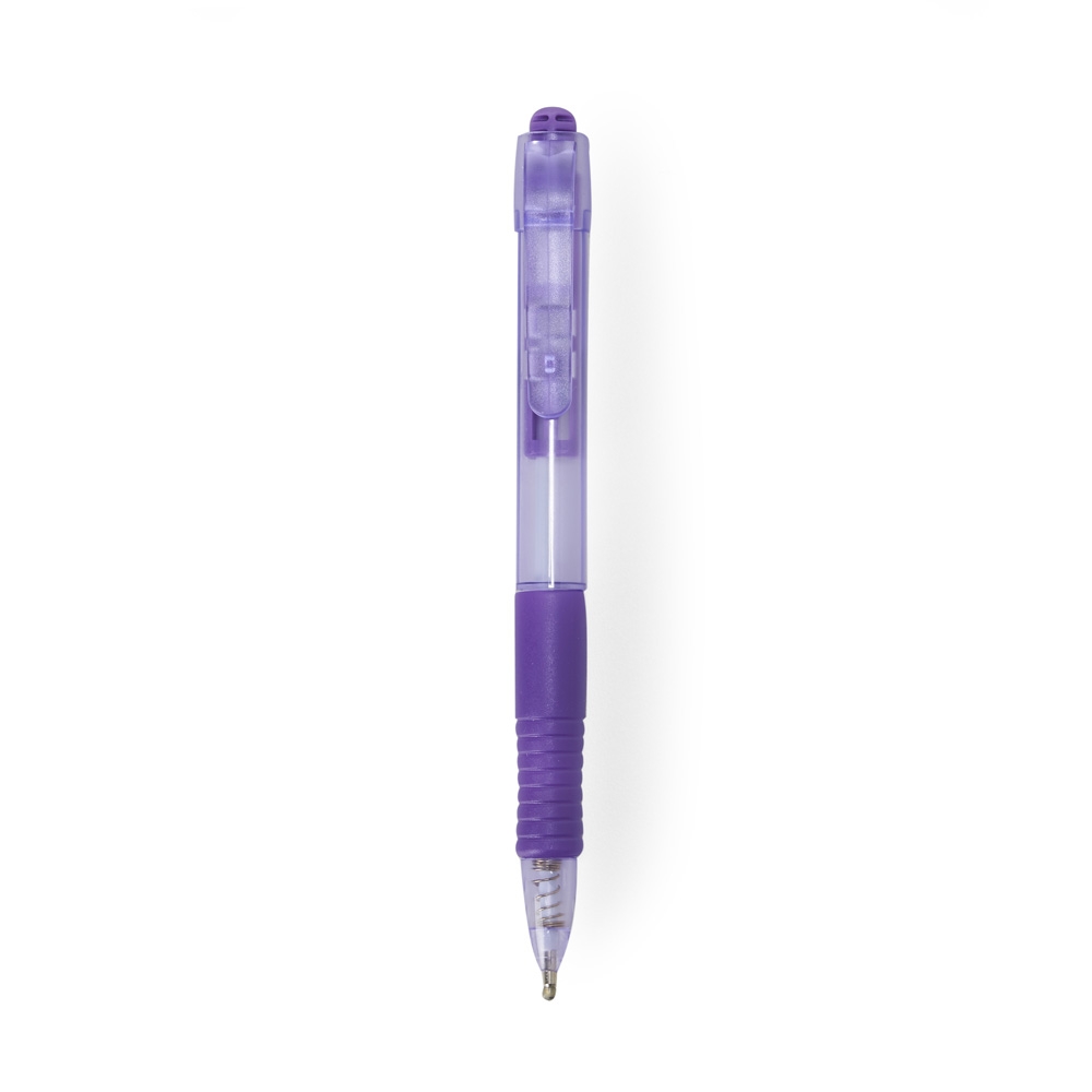 CANETA PLASTICA TRANSLUCIDA personalizada — Canetas — vista lateral