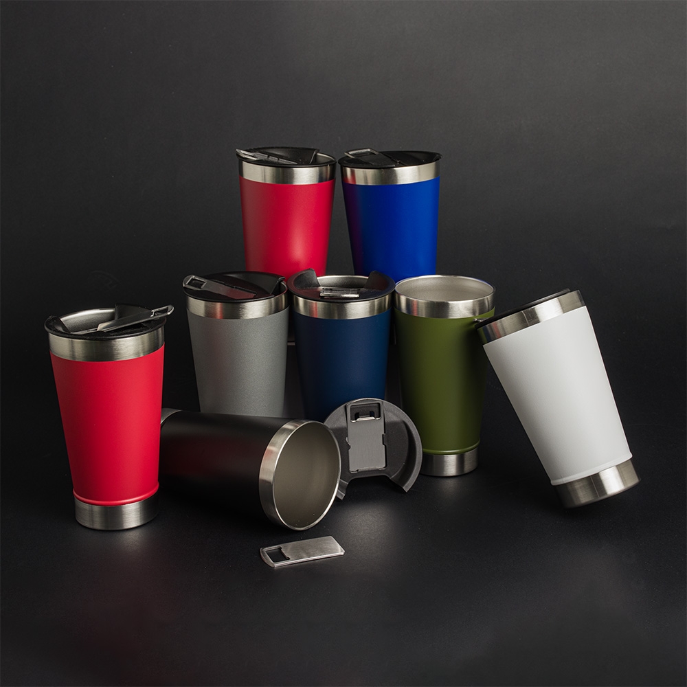 COPO TÉRMICO 500ML *LISO C/ ABRIDOR personalizada — Copos — vista lateral