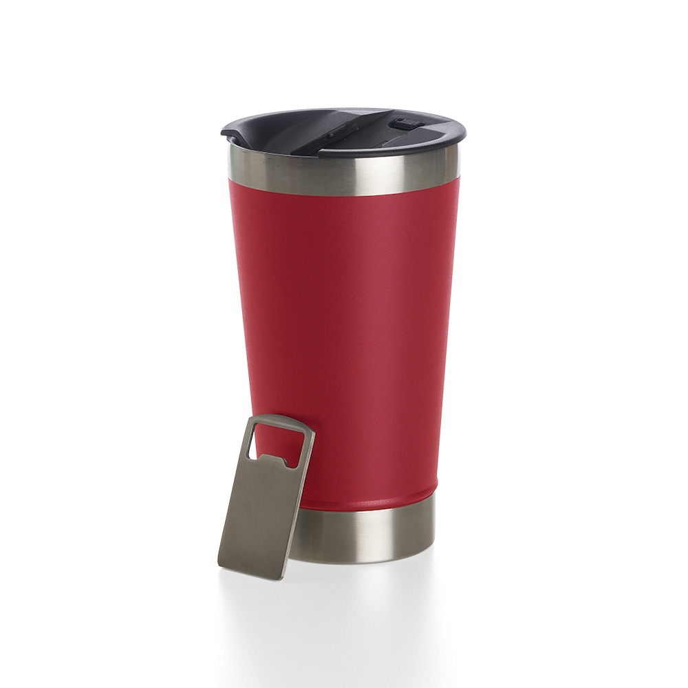 COPO TÉRMICO 500ML *LISO C/ ABRIDOR personalizada — Copos — aplicação em uso
