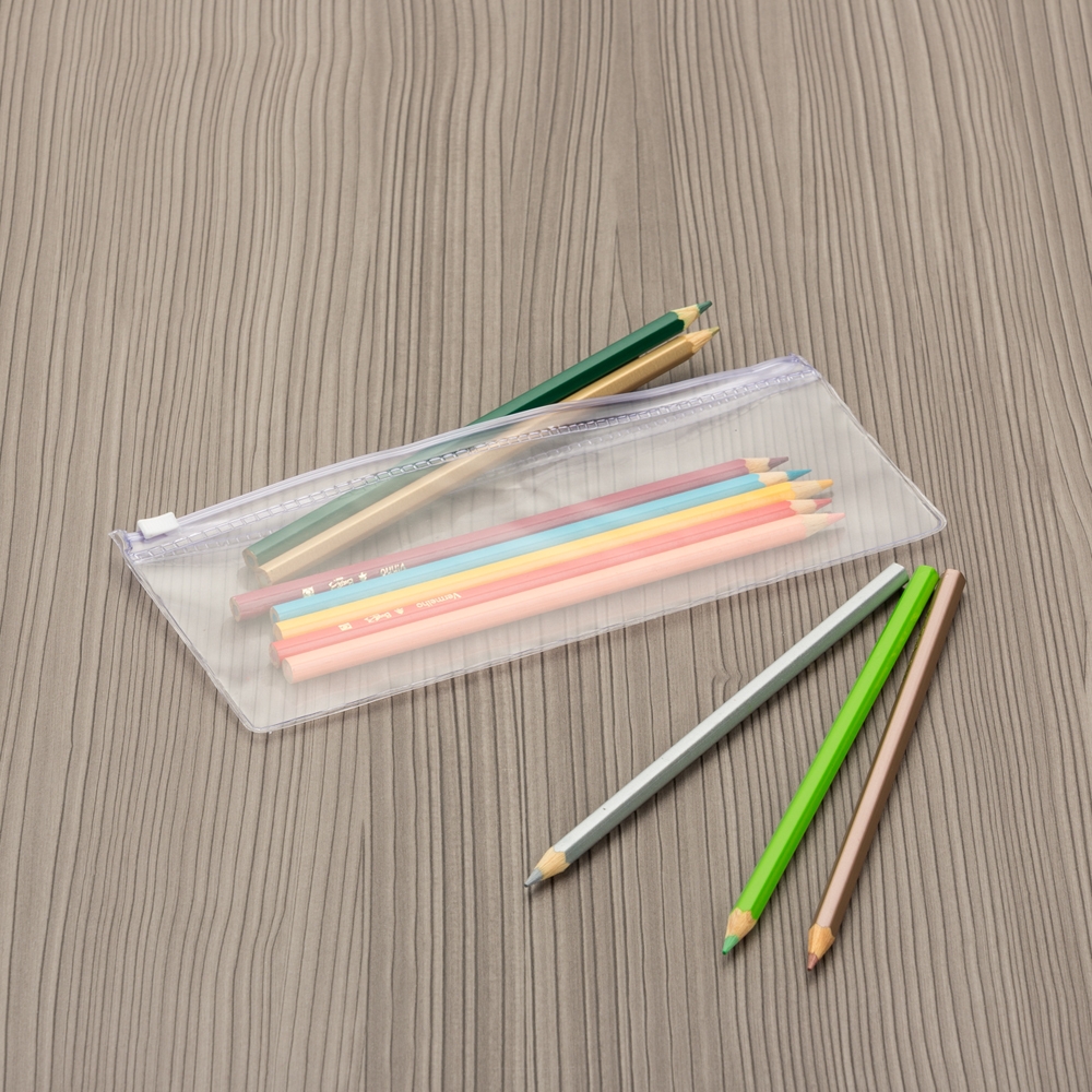 ESTOJO PLASTICO ZIP ZAP "TAMANHO P" personalizada — Estojos — vista lateral