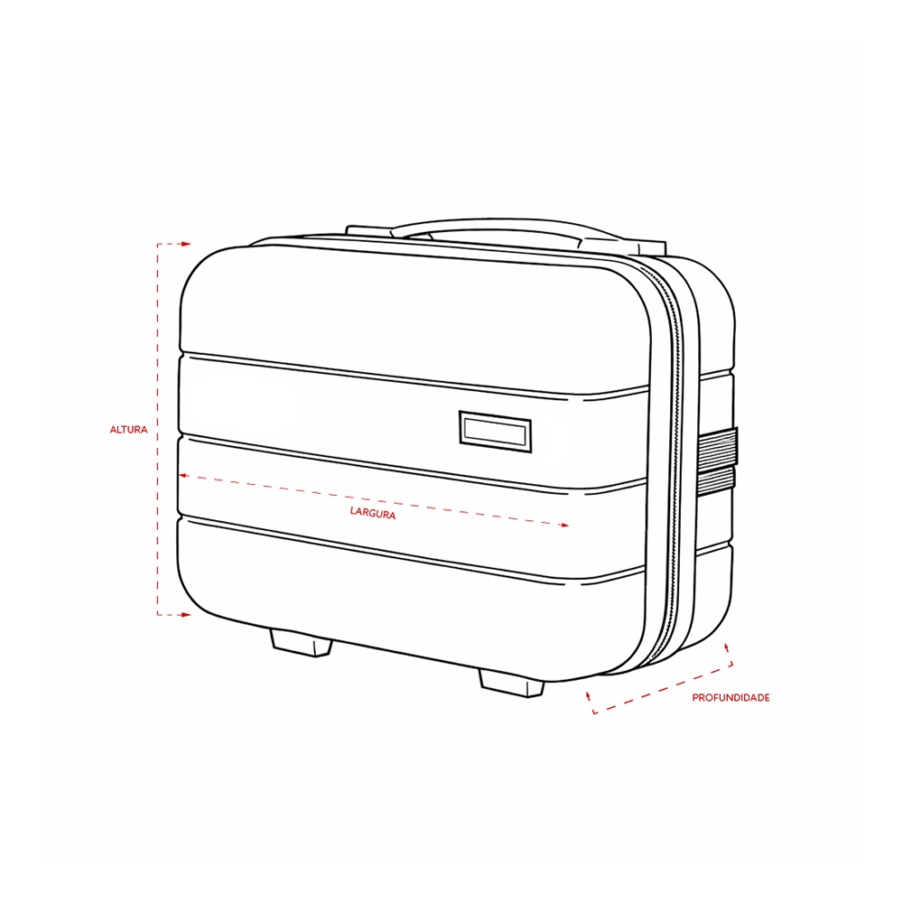 FRASQUEIRA PLÁSTICO personalizada — Necessaires Personalizadas — vista lateral