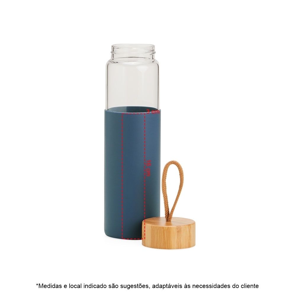 GARRAFA EM VIDRO BOROSSILICATO 750ML personalizada — Garrafas — detalhe de personalização