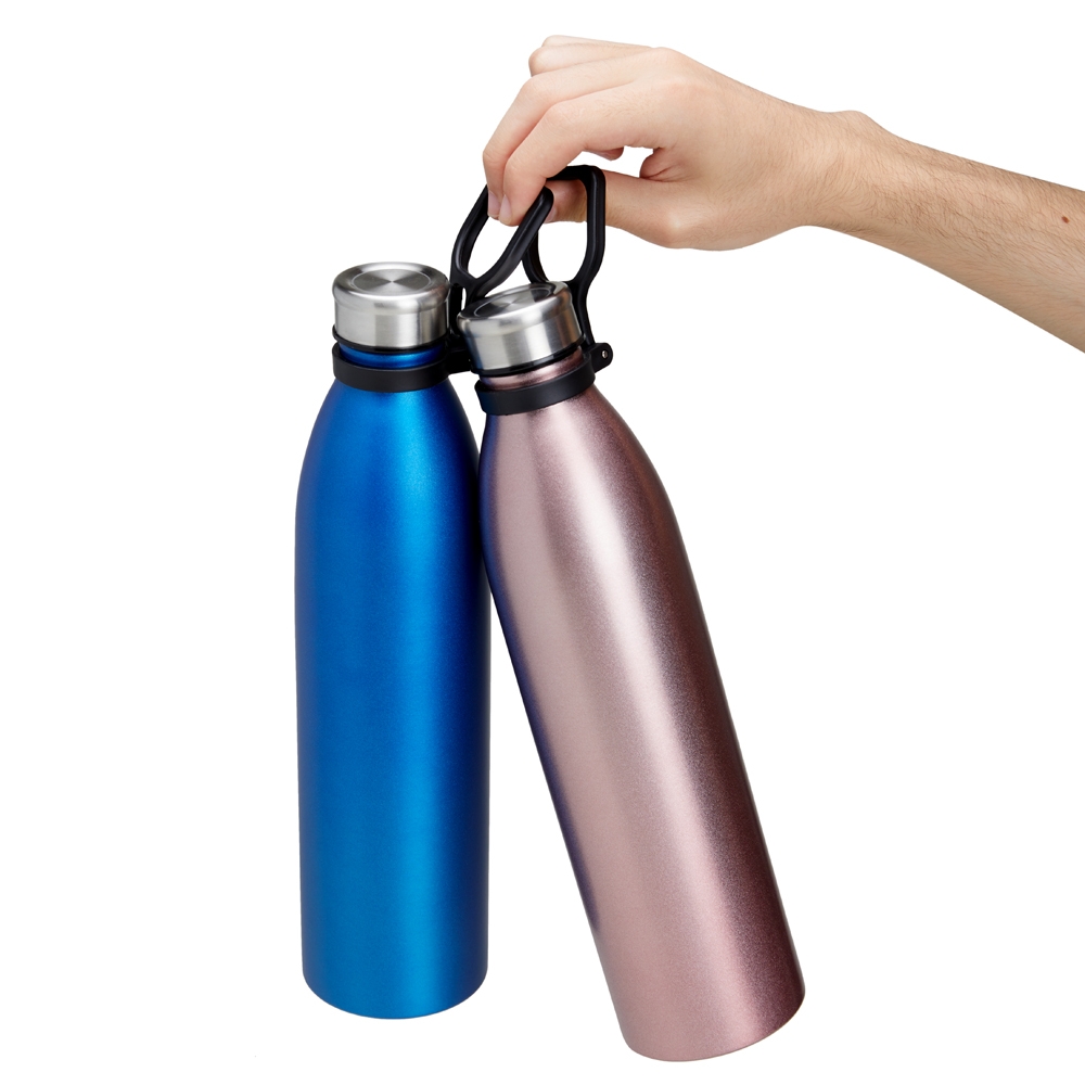GARRAFA INOX 1,1 LITROS personalizada — Garrafas — detalhe de costura e acabamento