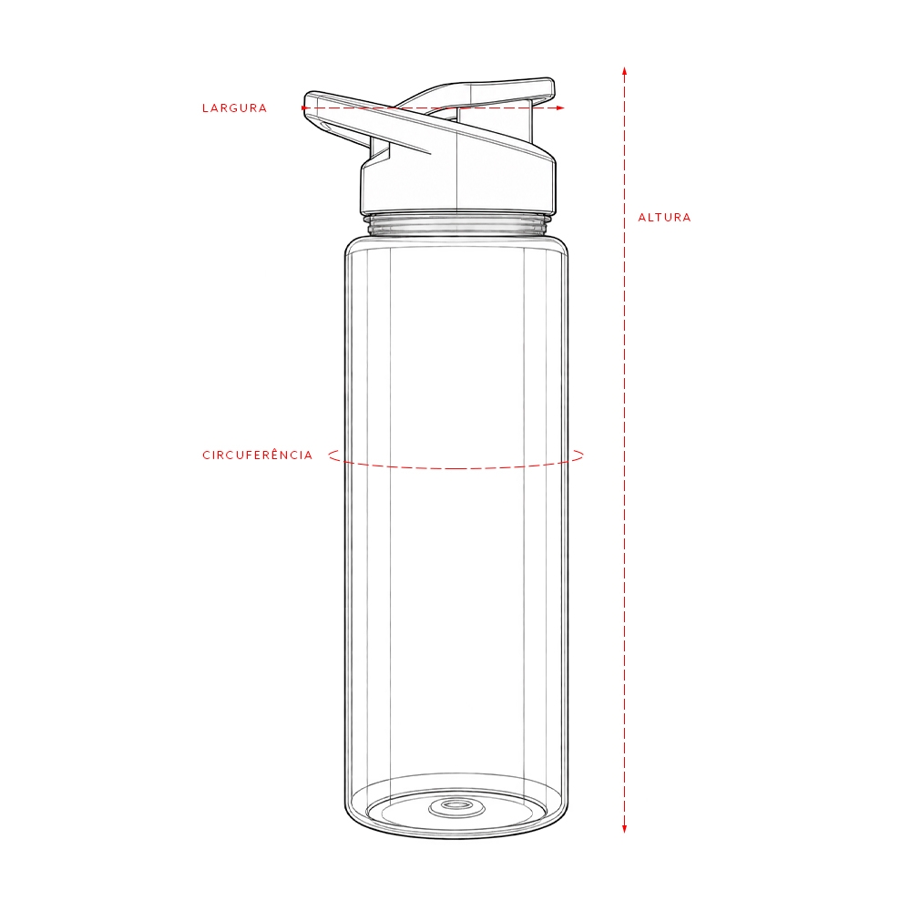 GARRAFA PLÁSTICA 850ML personalizada — Garrafas — interior e compartimentos