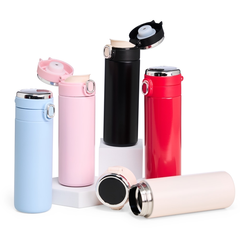 GARRAFA TÉRMICA EM INOX 400ML personalizada — Garrafas — interior e compartimentos