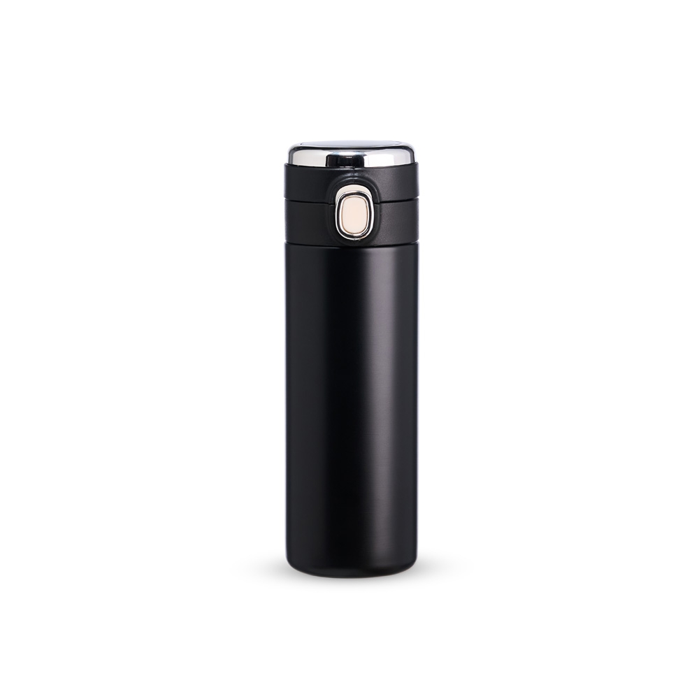GARRAFA TÉRMICA EM INOX 400ML personalizada — Garrafas — detalhe de costura e acabamento