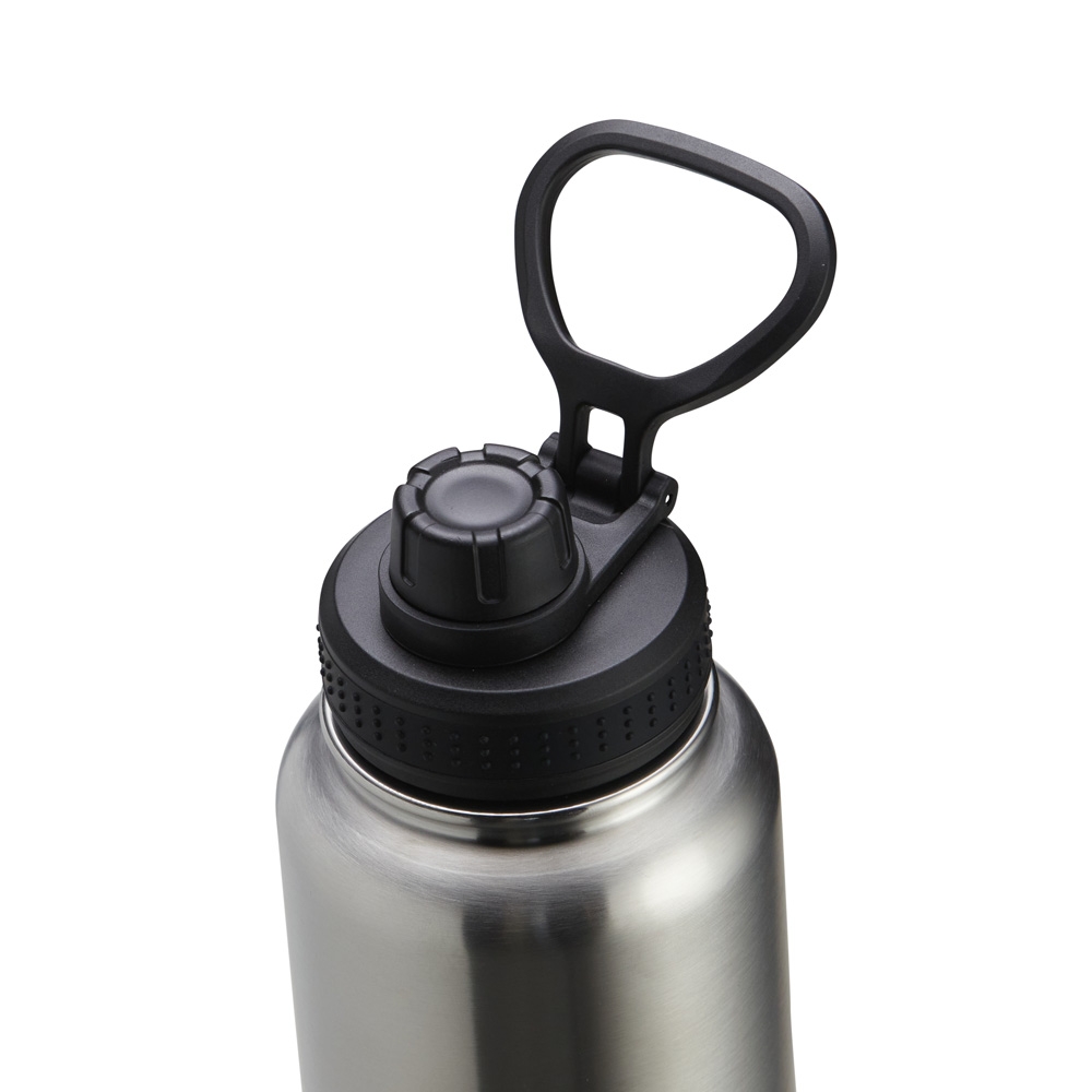 GARRAFA TÉRMICA INOX 1L personalizada — Garrafas — detalhe de costura e acabamento