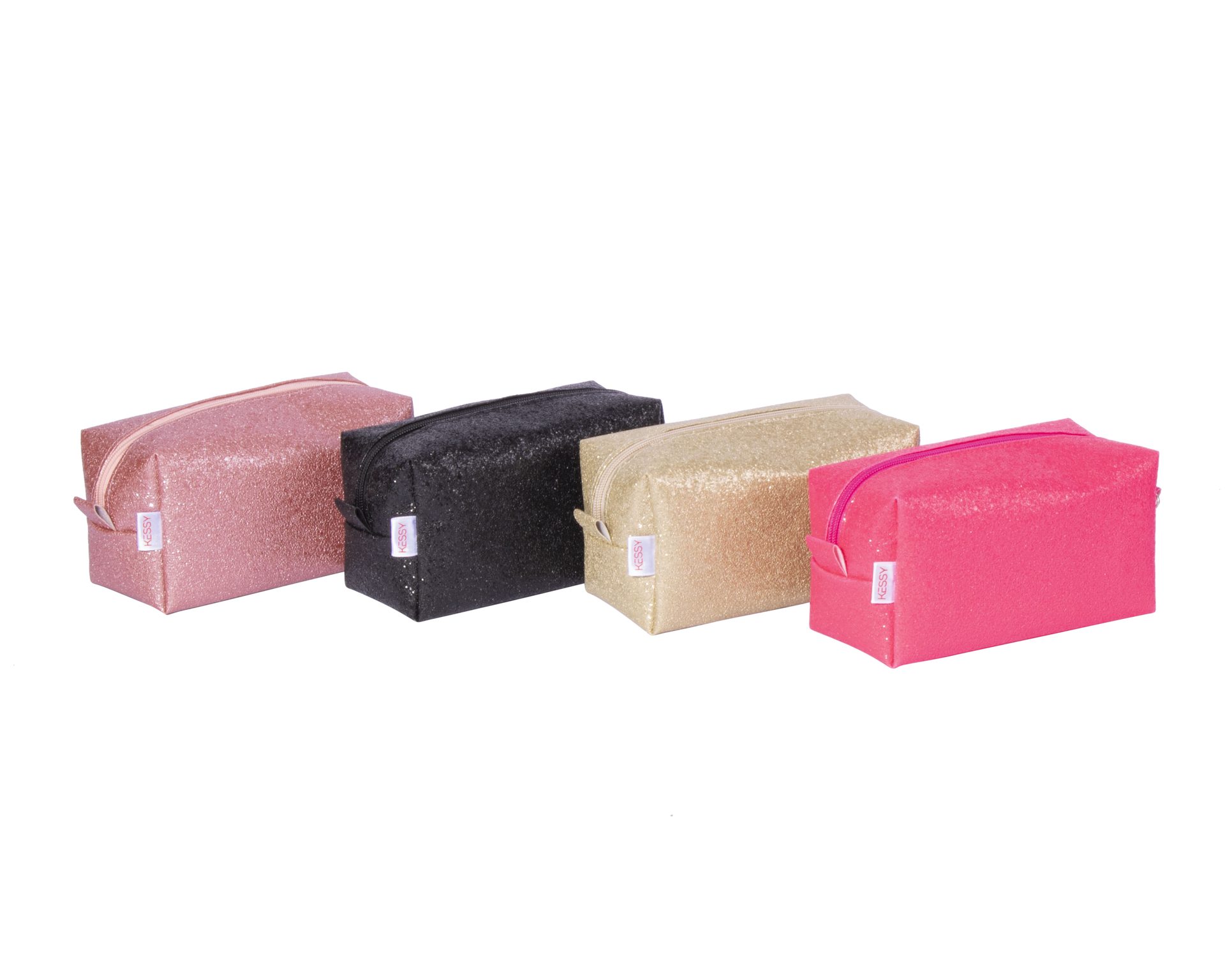 Necessaire Celeste personalizada — Necessaires Sintéticas Personalizadas — vista lateral