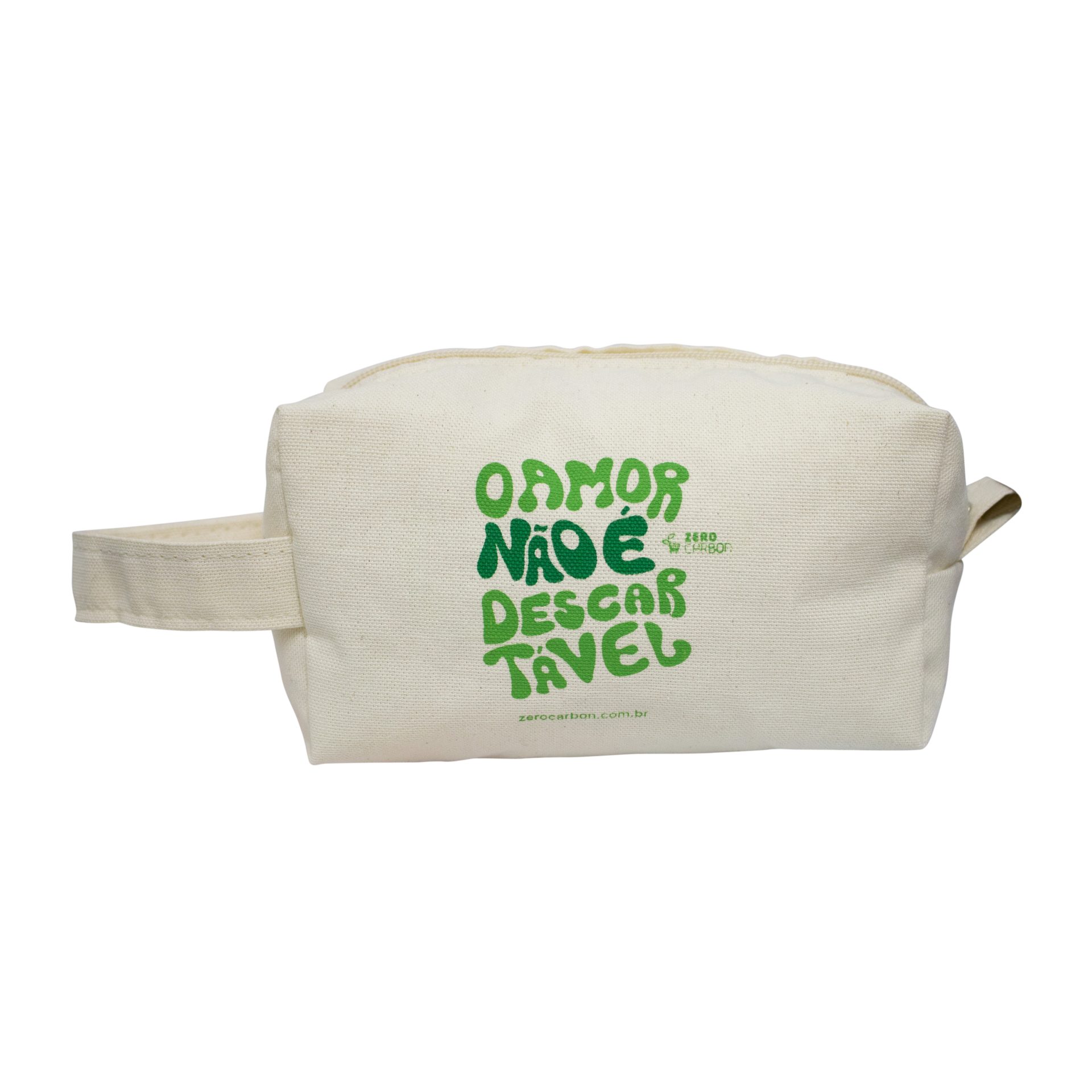 Necessaire Descar personalizada — Necessaires de Algodão Personalizadas — detalhe de costura e acabamento
