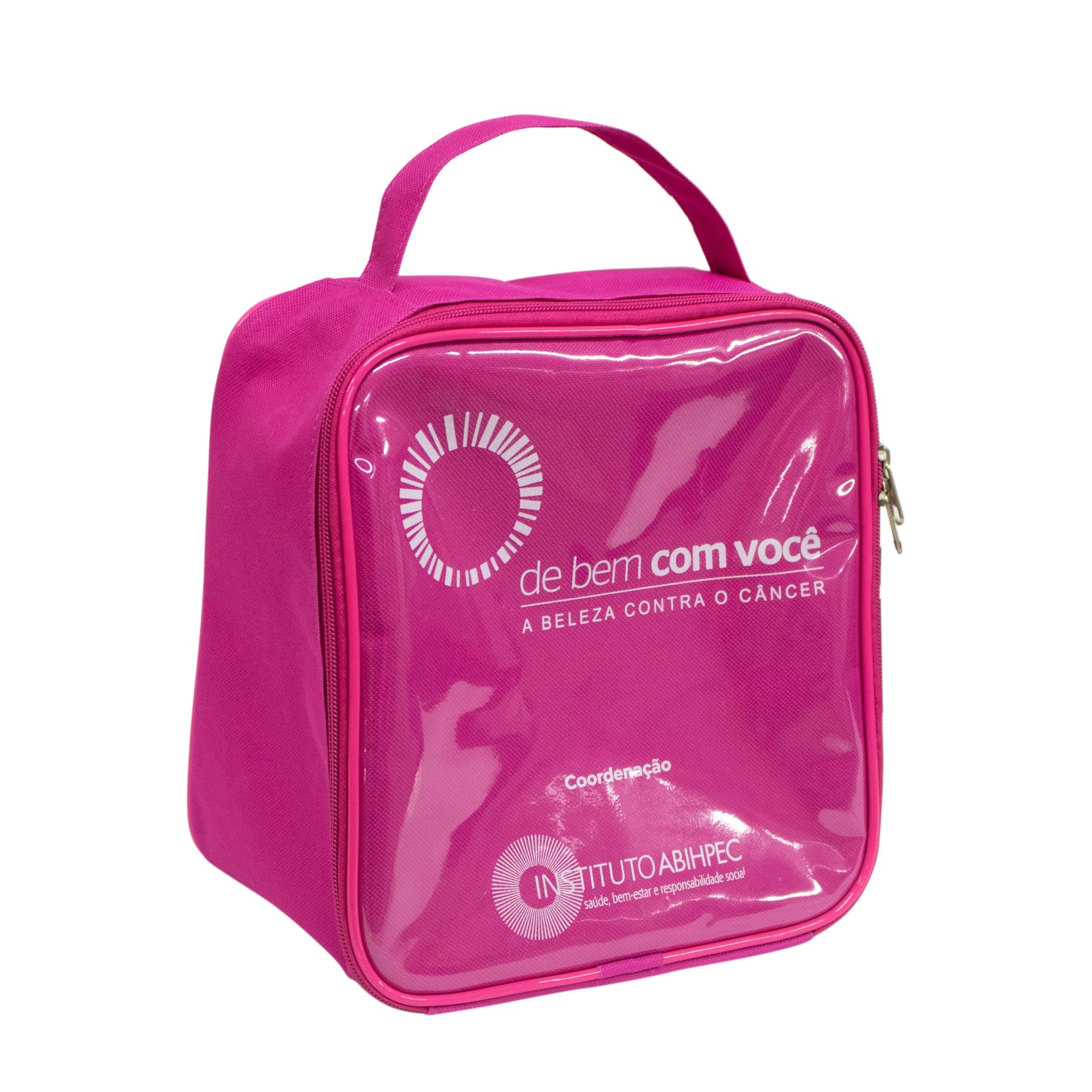 Necessaire Pink personalizada — Necessaires de Nylon Personalizadas — interior e compartimentos