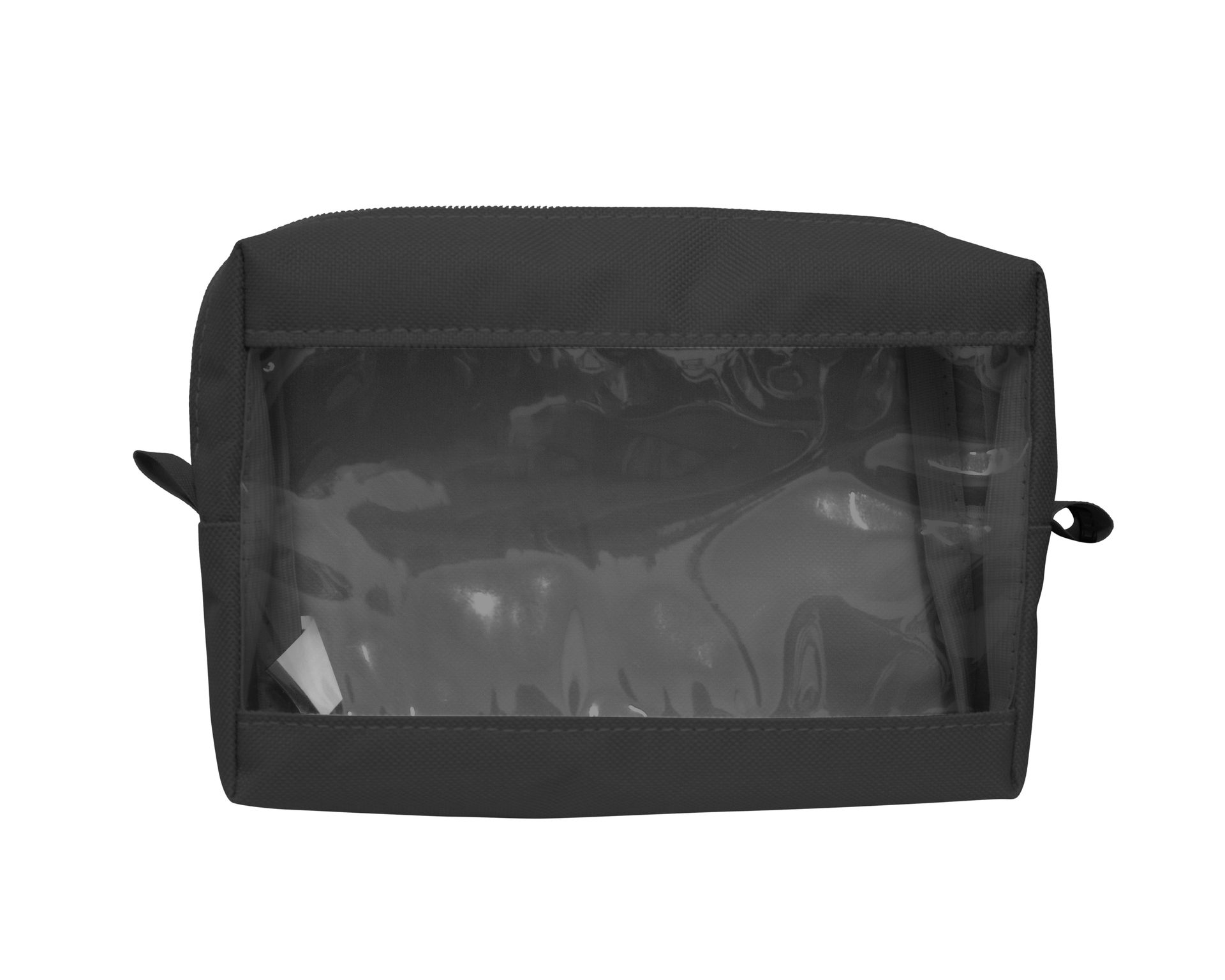 Necessaire Riva personalizada — Necessaires de PVC Transparente Personalizadas — detalhe de costura e acabamento