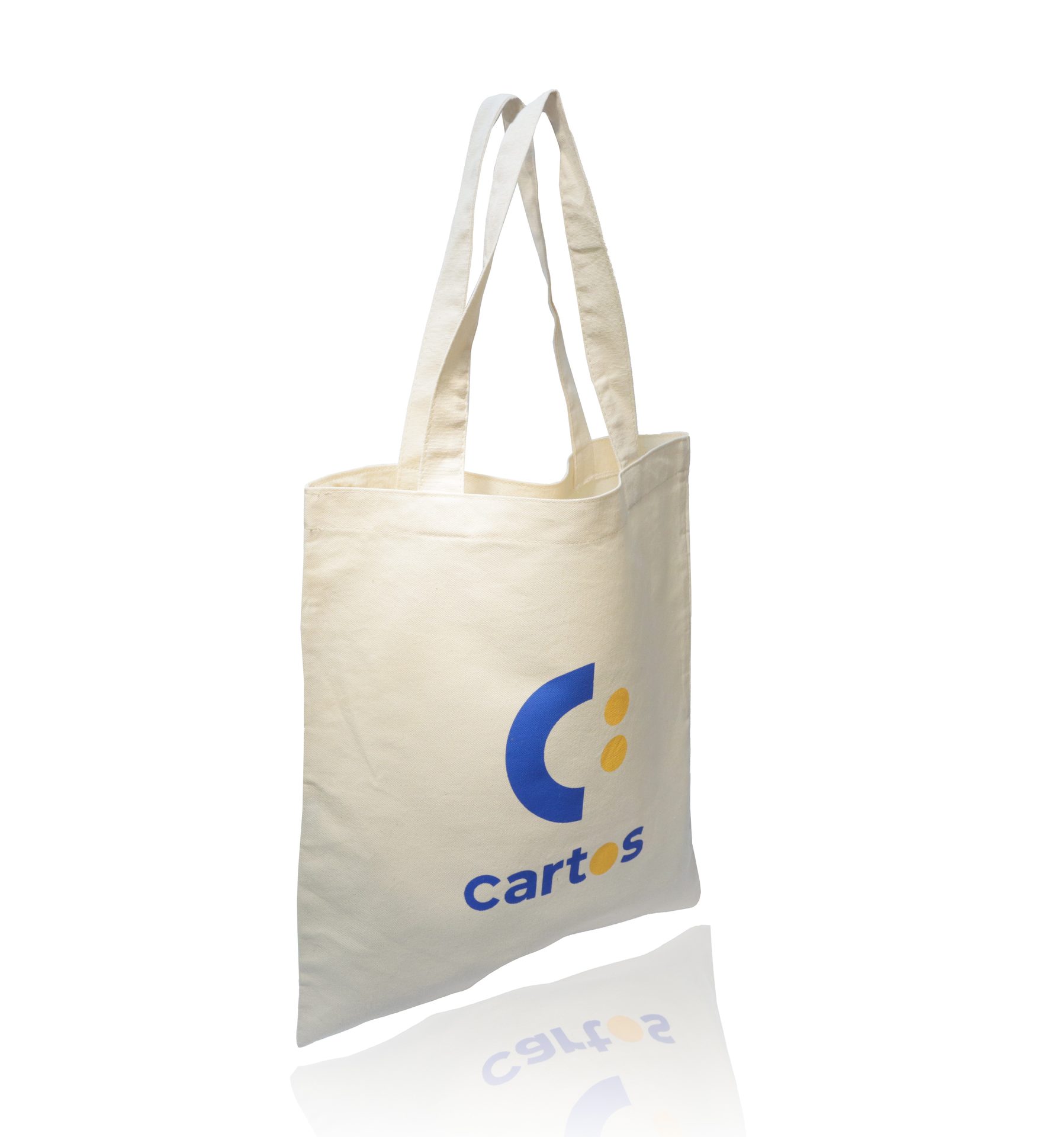 Sacola Cartos personalizada — Sacolas de Algodão Personalizadas — vista lateral
