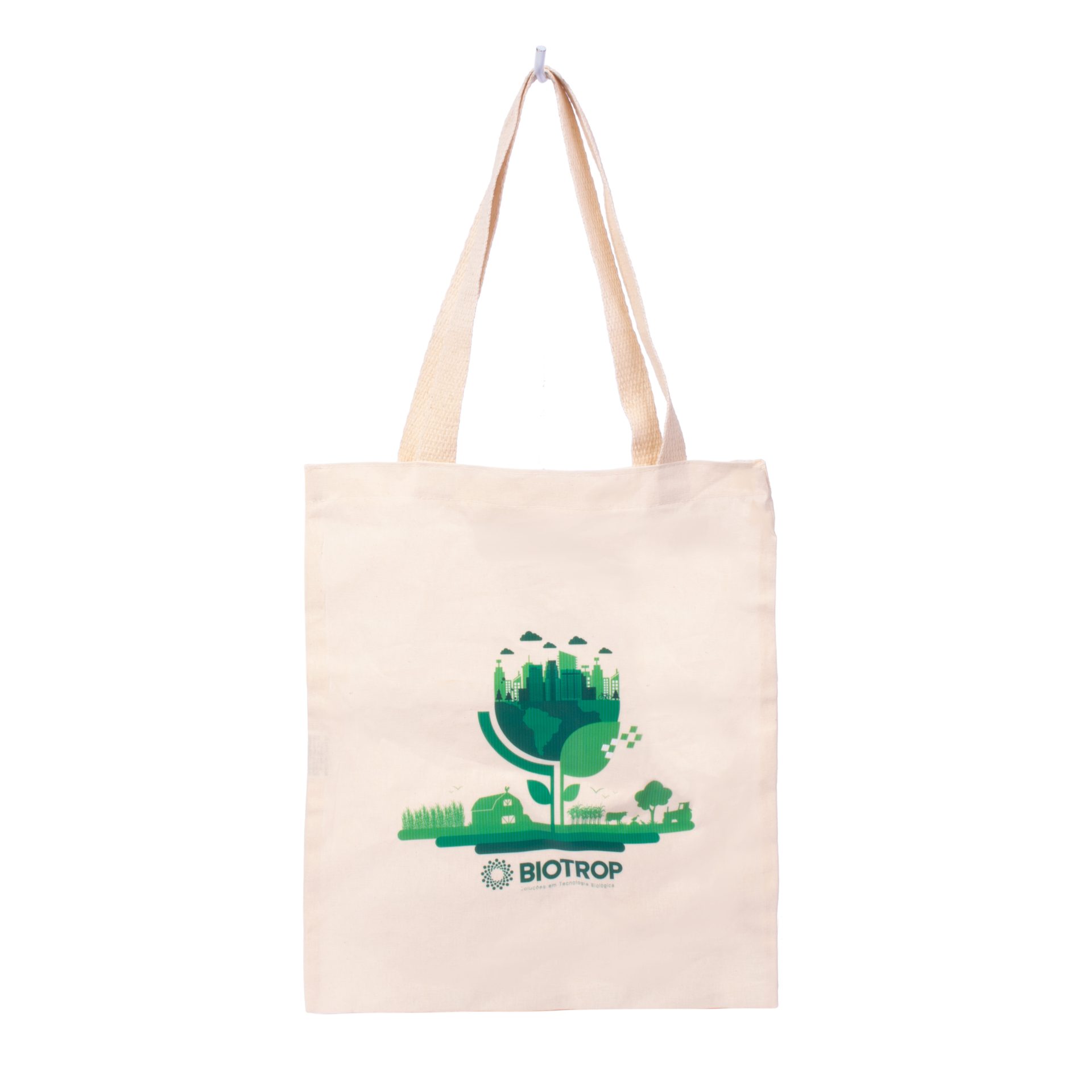Sacola Do Saber personalizada — Sacolas de Algodão Personalizadas — vista lateral