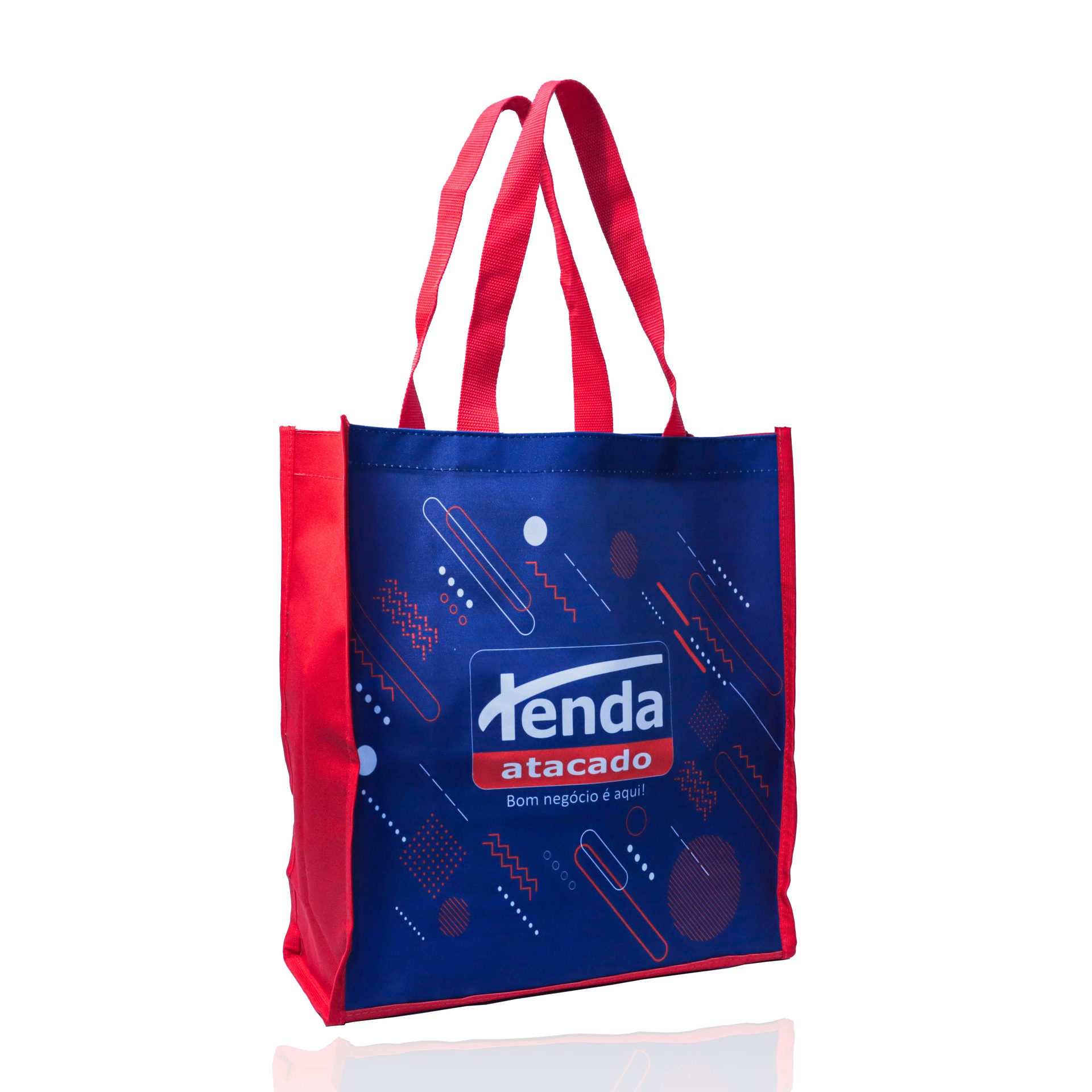 Sacola Atacado personalizada — Sacolas de Nylon Personalizadas — detalhe de costura e acabamento